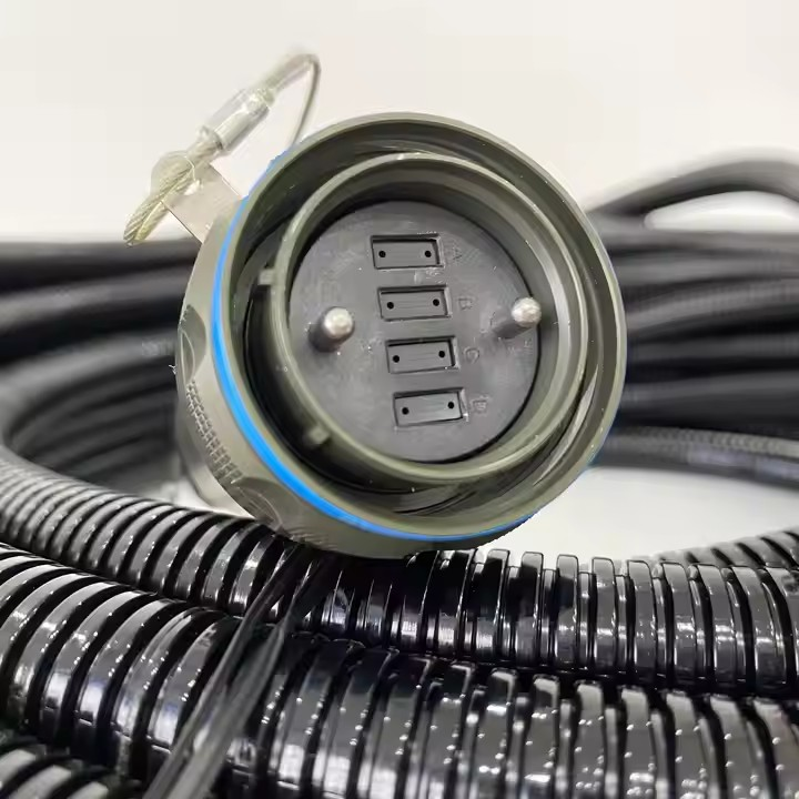 F-tone D38999 MT Series GYM31 Fiber Optic 21# 4MT 192cores Plug and SOCKET Connectors Cable Assembly