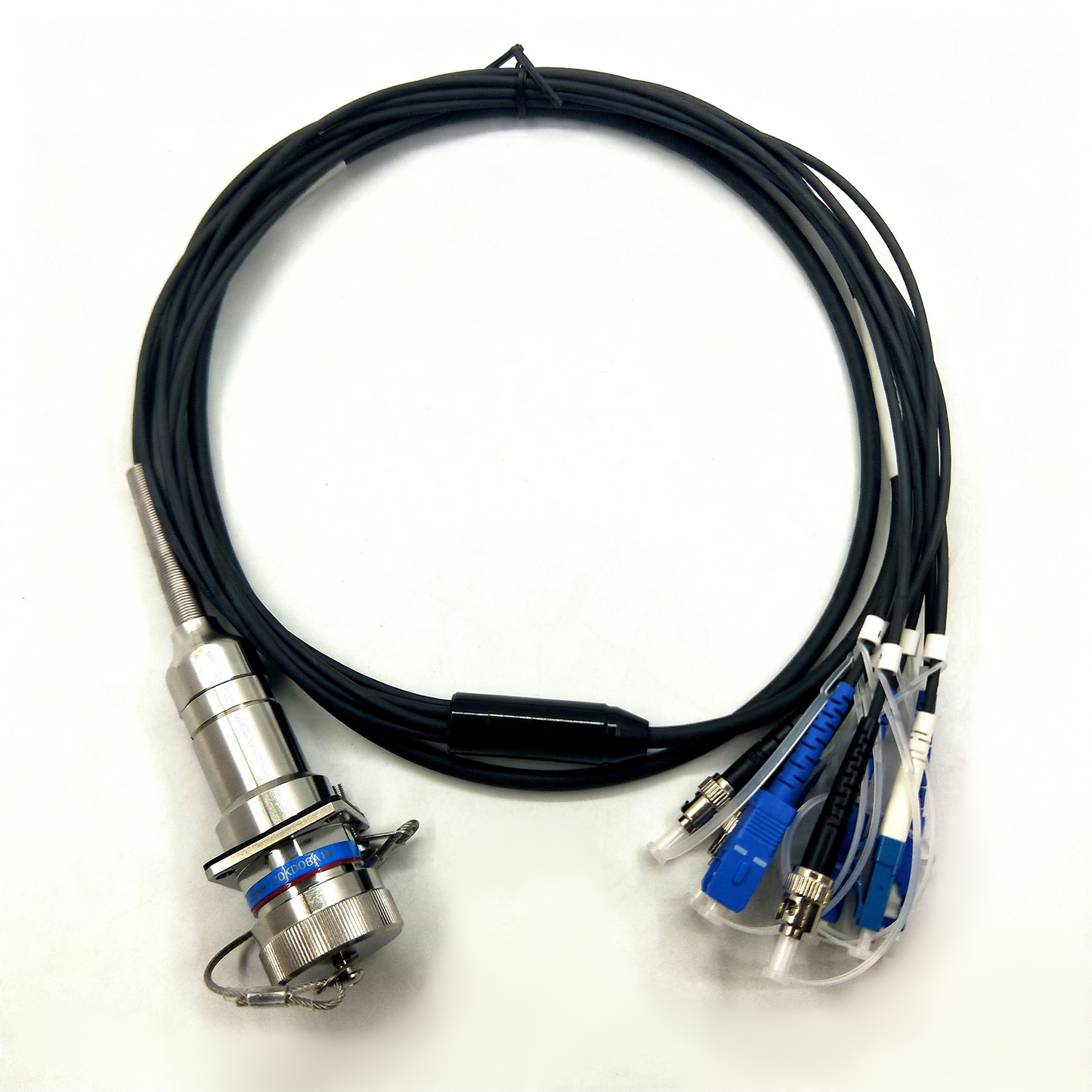 F-tone D38999 Series Standard Circular Connectors 15# 8Cores Socket Fiber Optic Cable Assembly