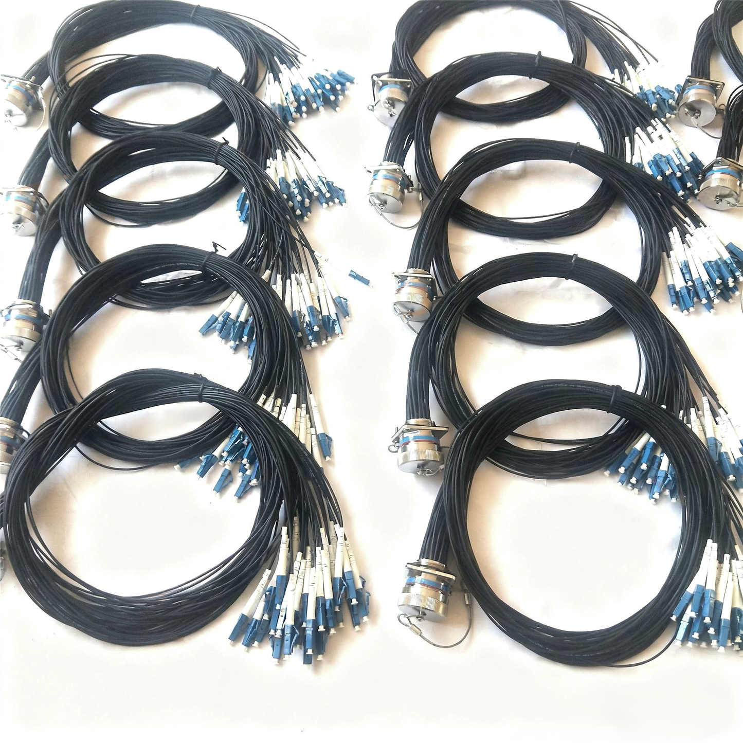 F-tone D38999 32Cores Single Mode Fiber Cable Plug and Socket J599/20KF32A1N -32LC Fiber Optic Cable Assembly