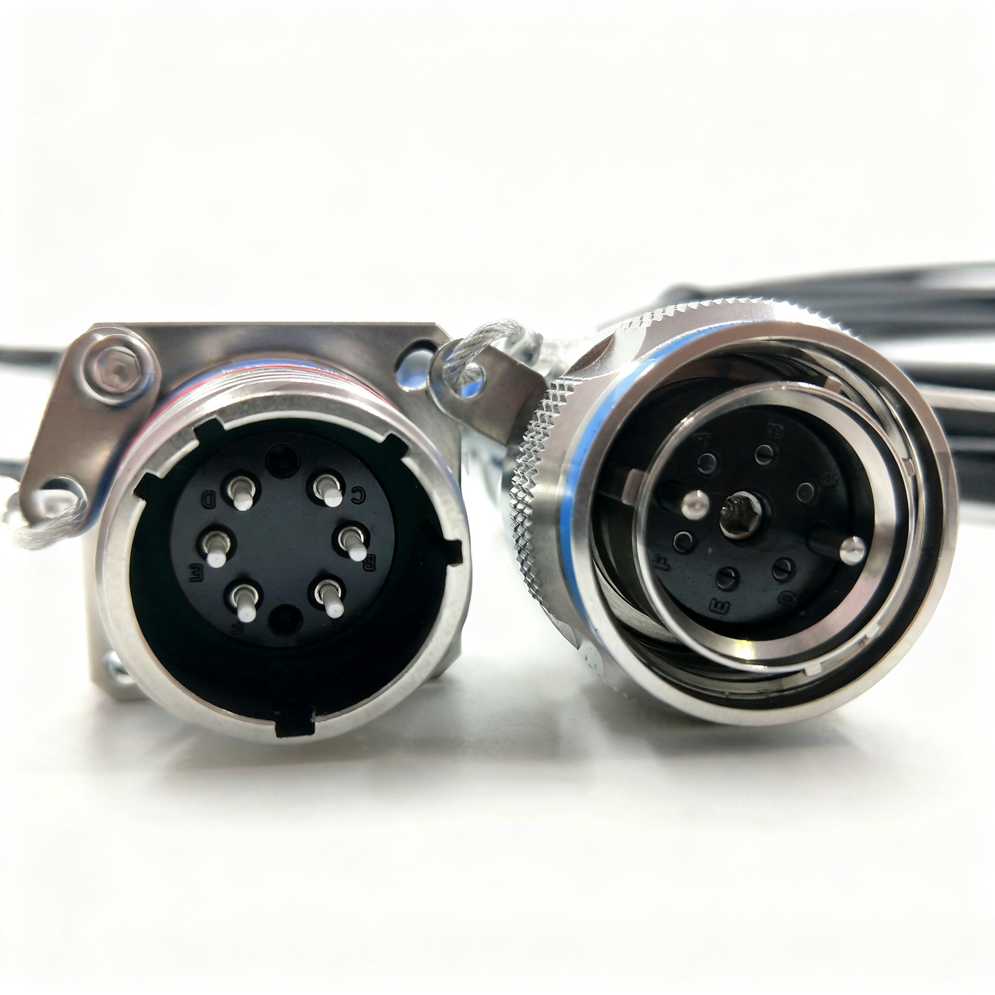 F-tone ARINC 801 D38999 Series Fiber Optic 15# 6Cores Receptacle Connectors optical cable Assembly