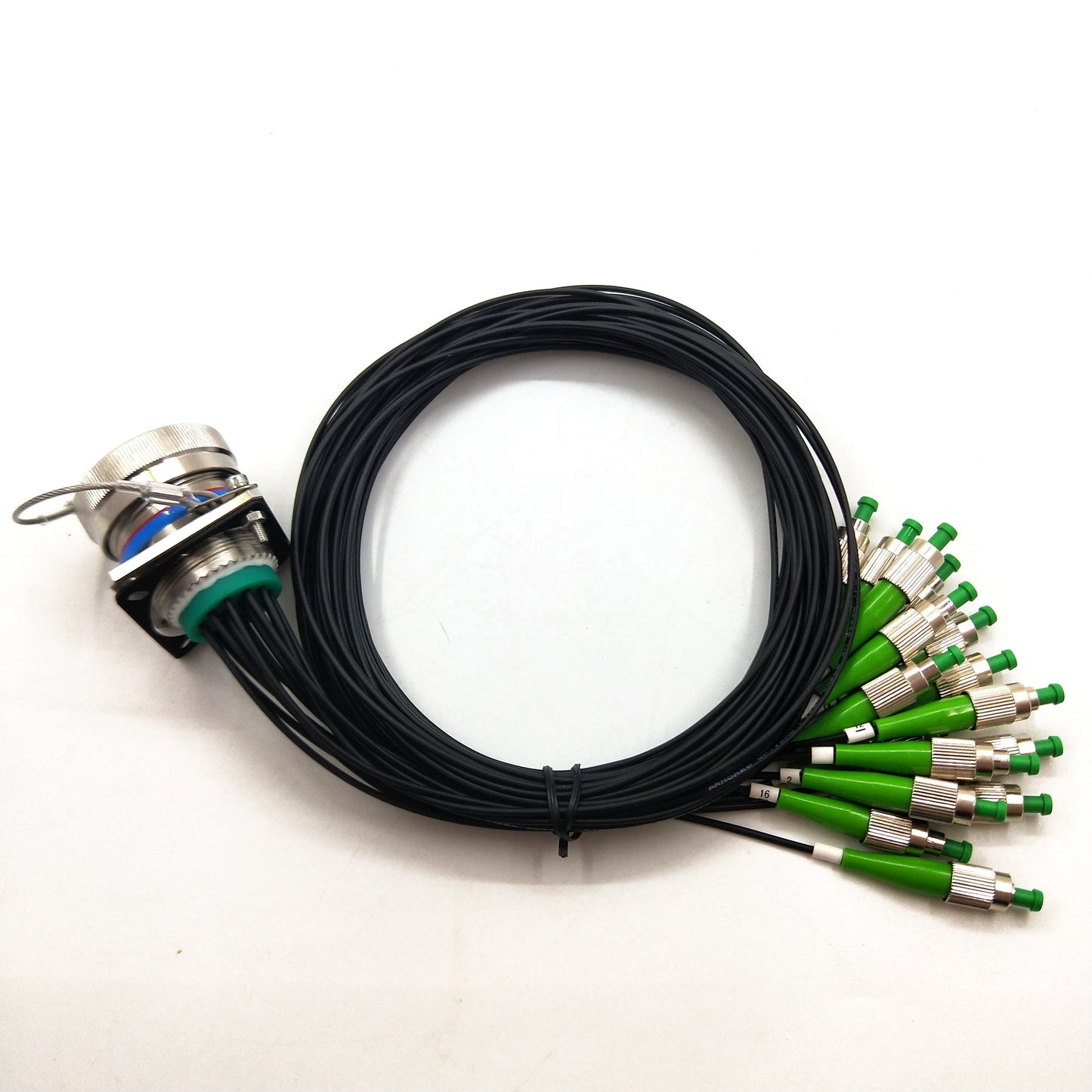 F-tone D38999 Arnic 801 16 Cores Socket with One End of 16 FC Fiber Contacts / Optical Cable Assemblies