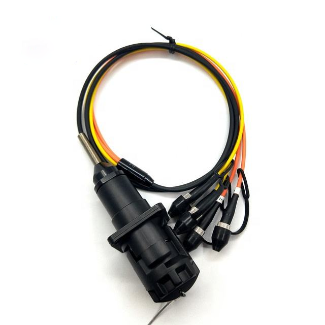 Outdoor Optical Fiber Connector Field Armored Cable YZB 4 Cores Socket Fiber Assemblies