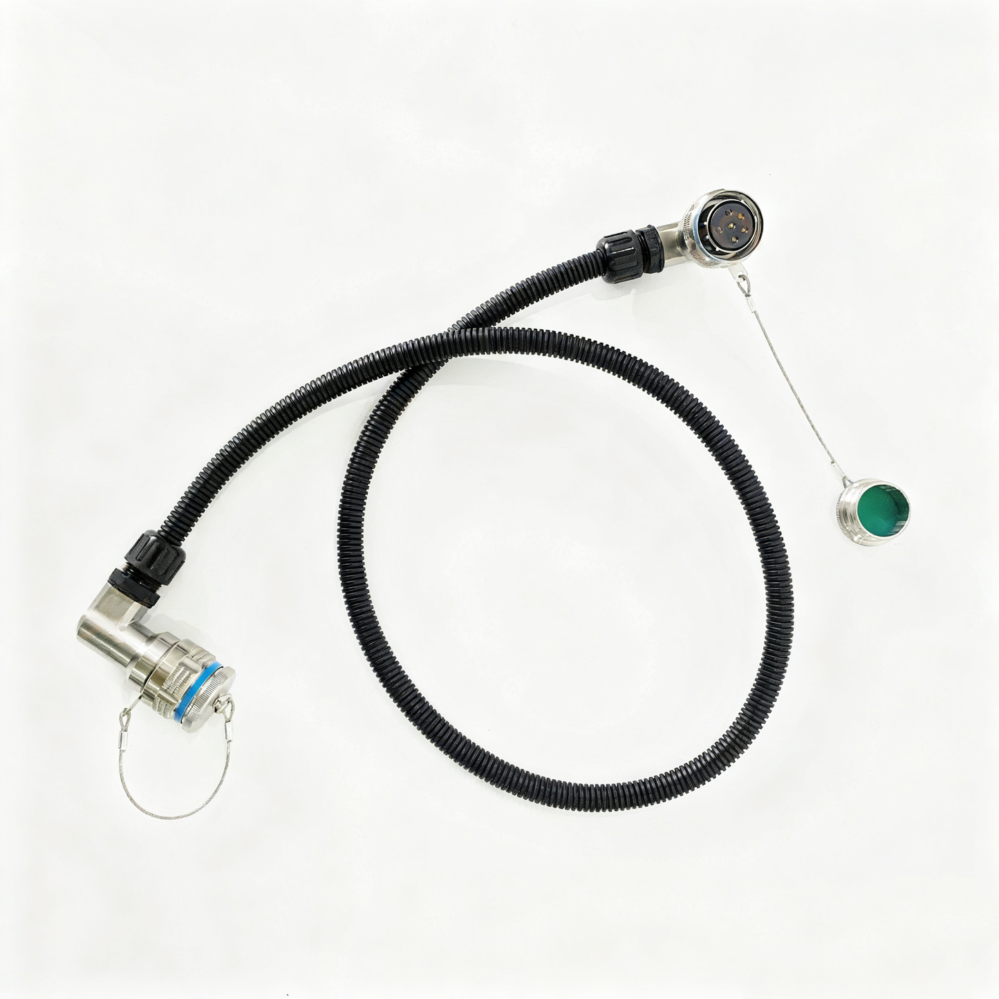 F-tone D38999 6Cores single mode fiber cable Bent ends Plug and Socket J599/26KE06B1N -J599/26KE06B1N fiber optic cable Assembly