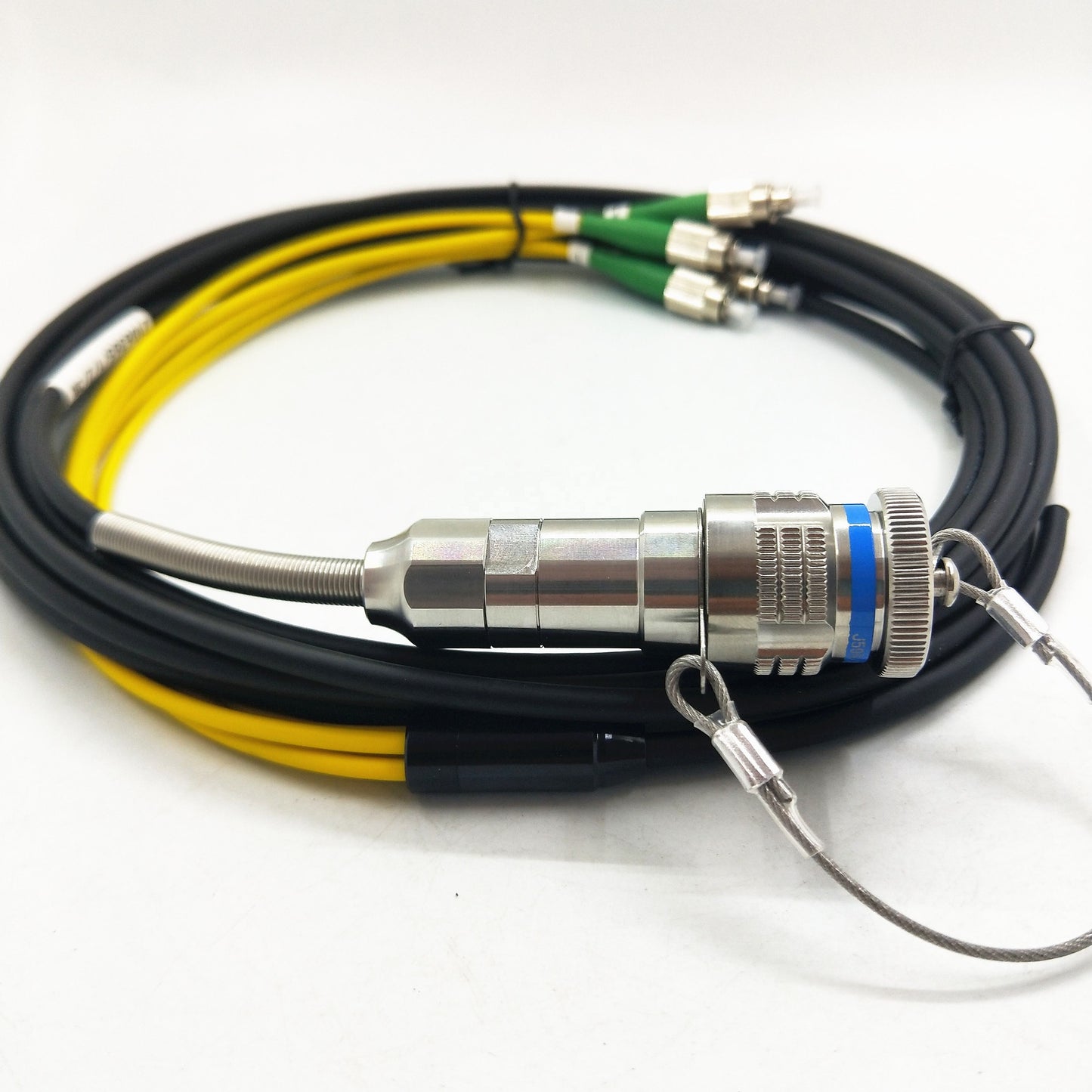 F-tone D38999 Series Standard Circular Connectors 4Cores Plug Fiber Optic Cable Assembly