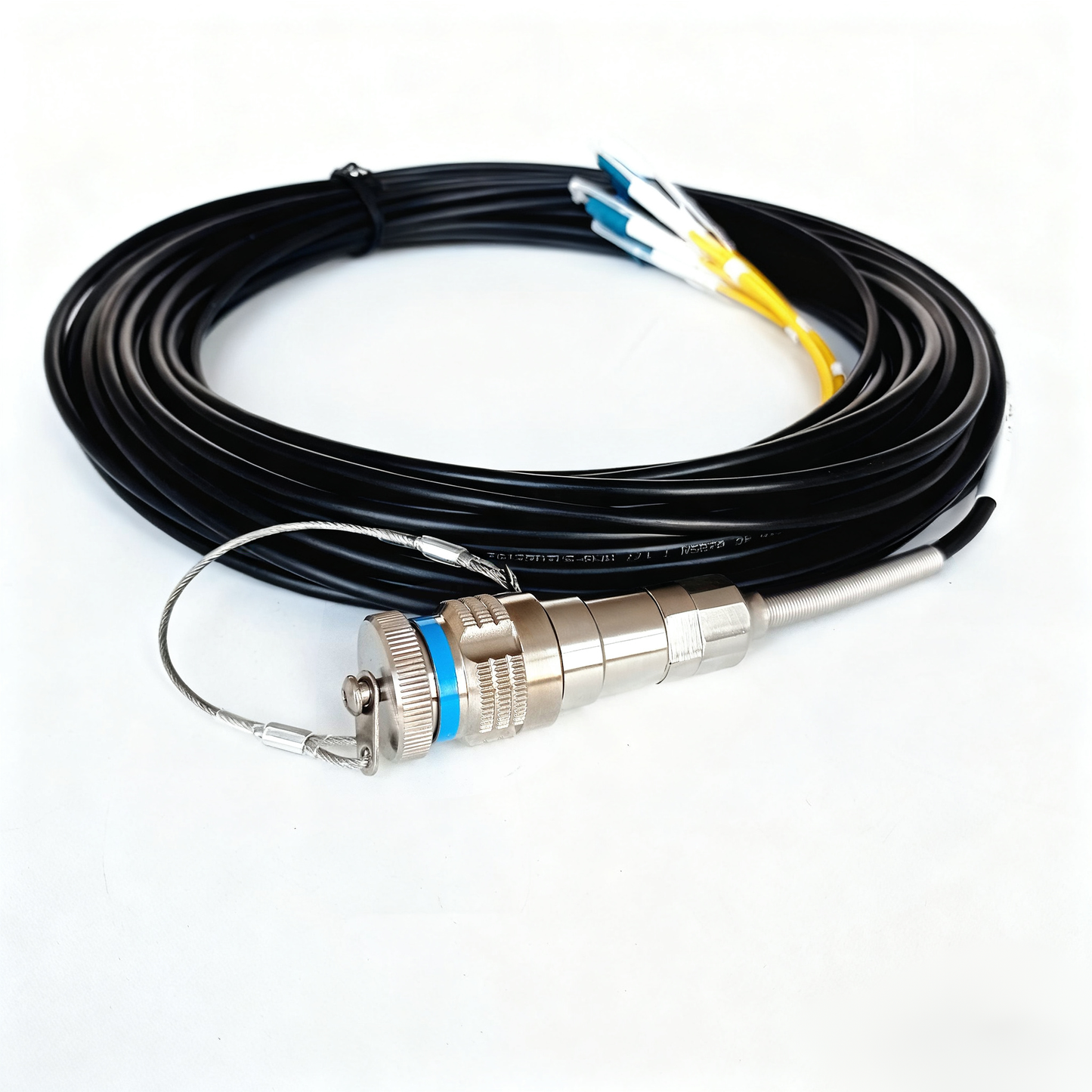 F-tone D38999 Series Standard Circular Connectors 4Cores Socket Fiber Optic Cable Assembly