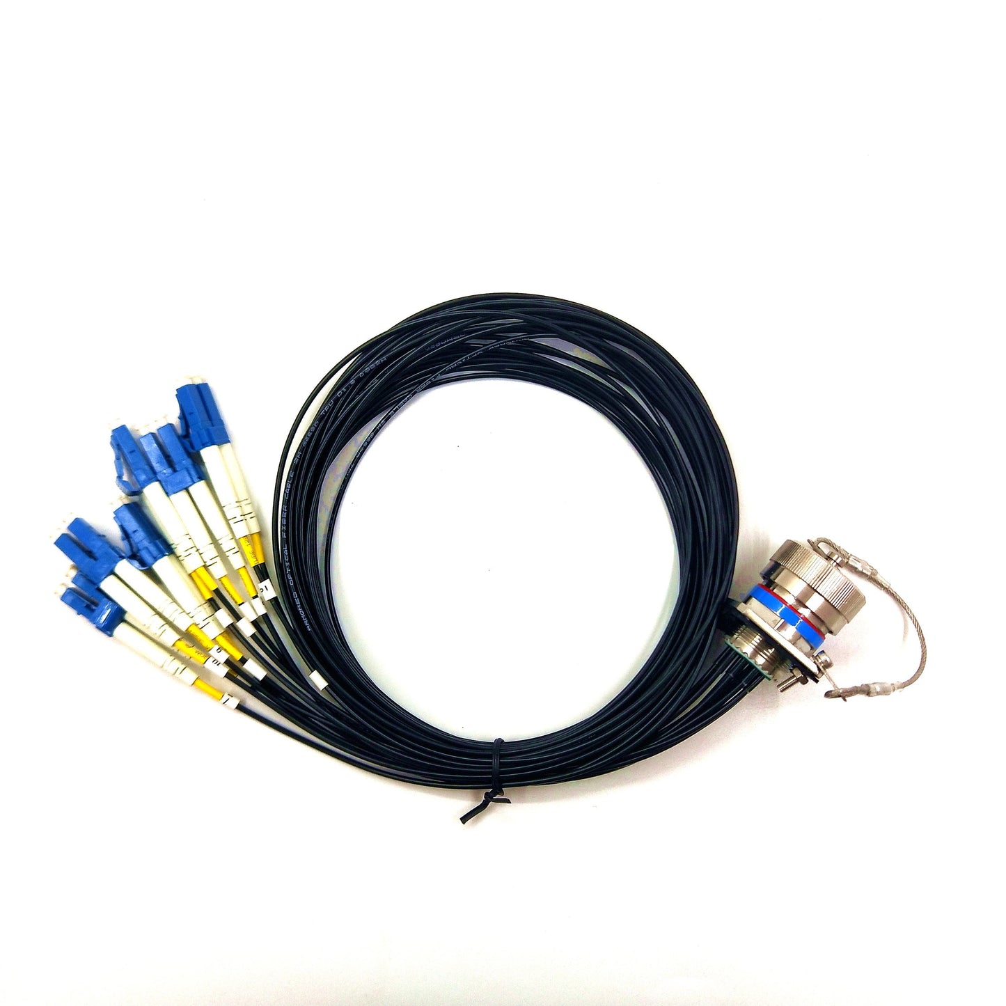 F-tone D38999 Series Fiber Optic Connectors 15# 12Cores Cable Assembly