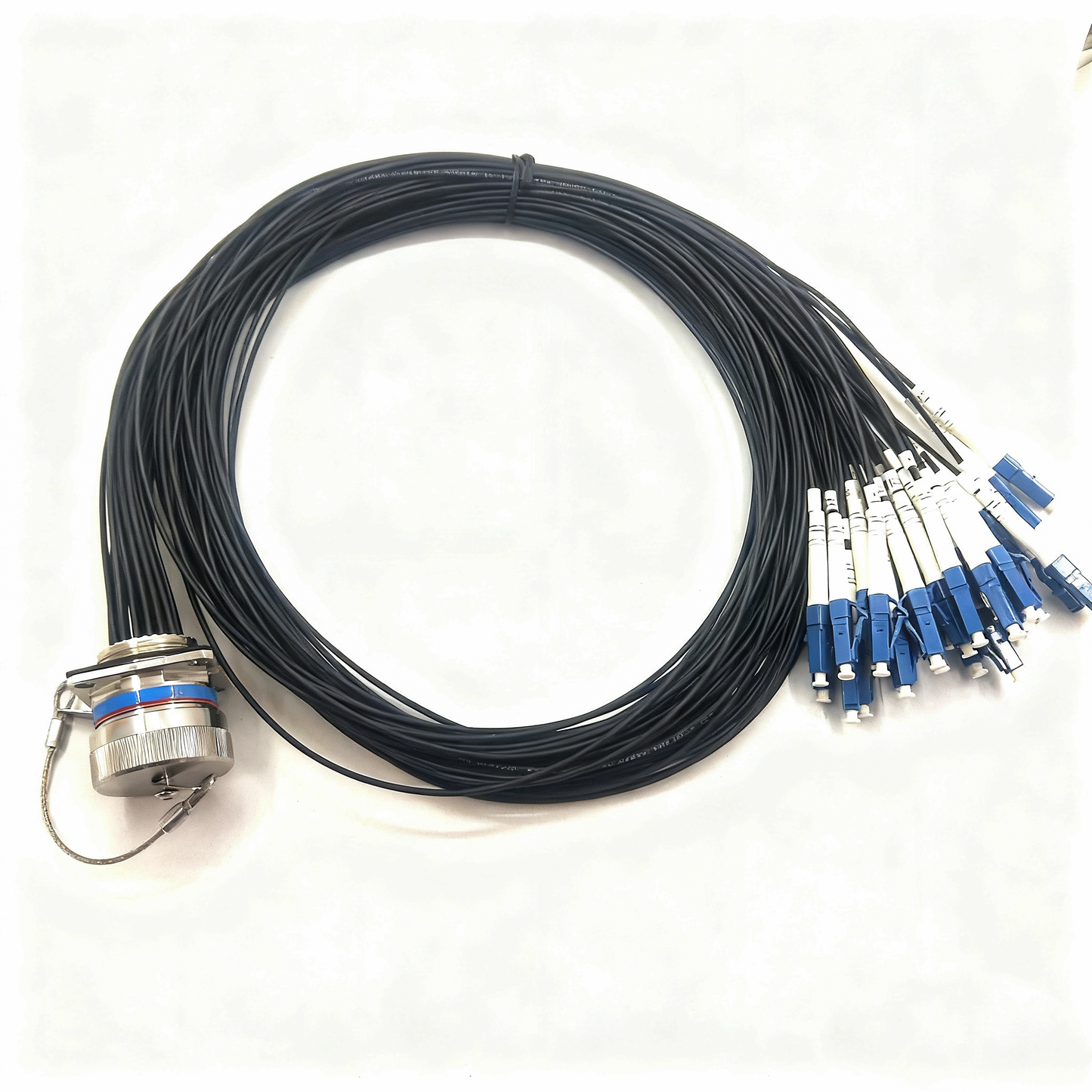 F-tone D38999 32Cores Single Mode Fiber Cable Plug and Socket J599/20KF32A1N -32LC Fiber Optic Cable Assembly