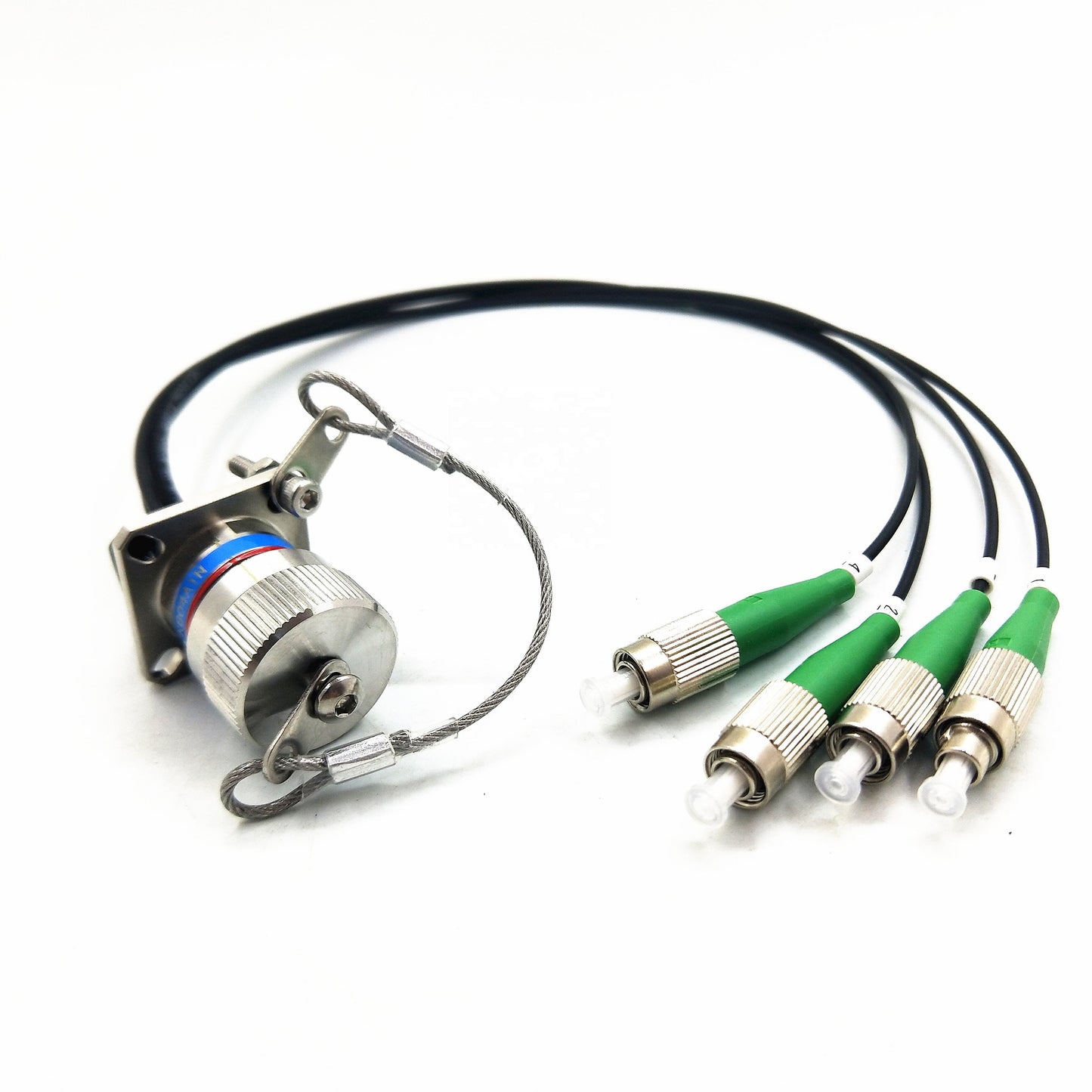 F-tone D38999 Series standard circular connectors 4Cores Plug underwater fiber optic cable Assembly
