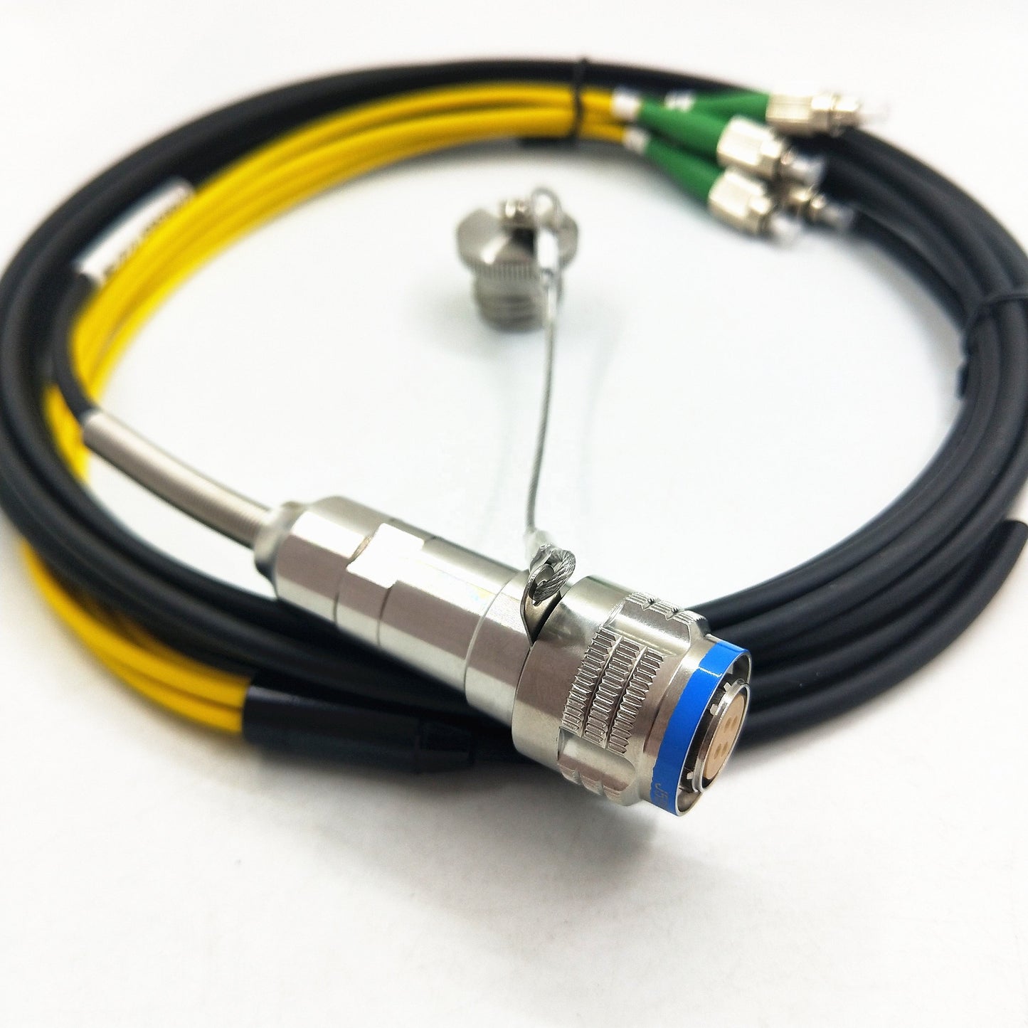 F-tone D38999 Series Standard Circular Connectors 4Cores Plug Fiber Optic Cable Assembly