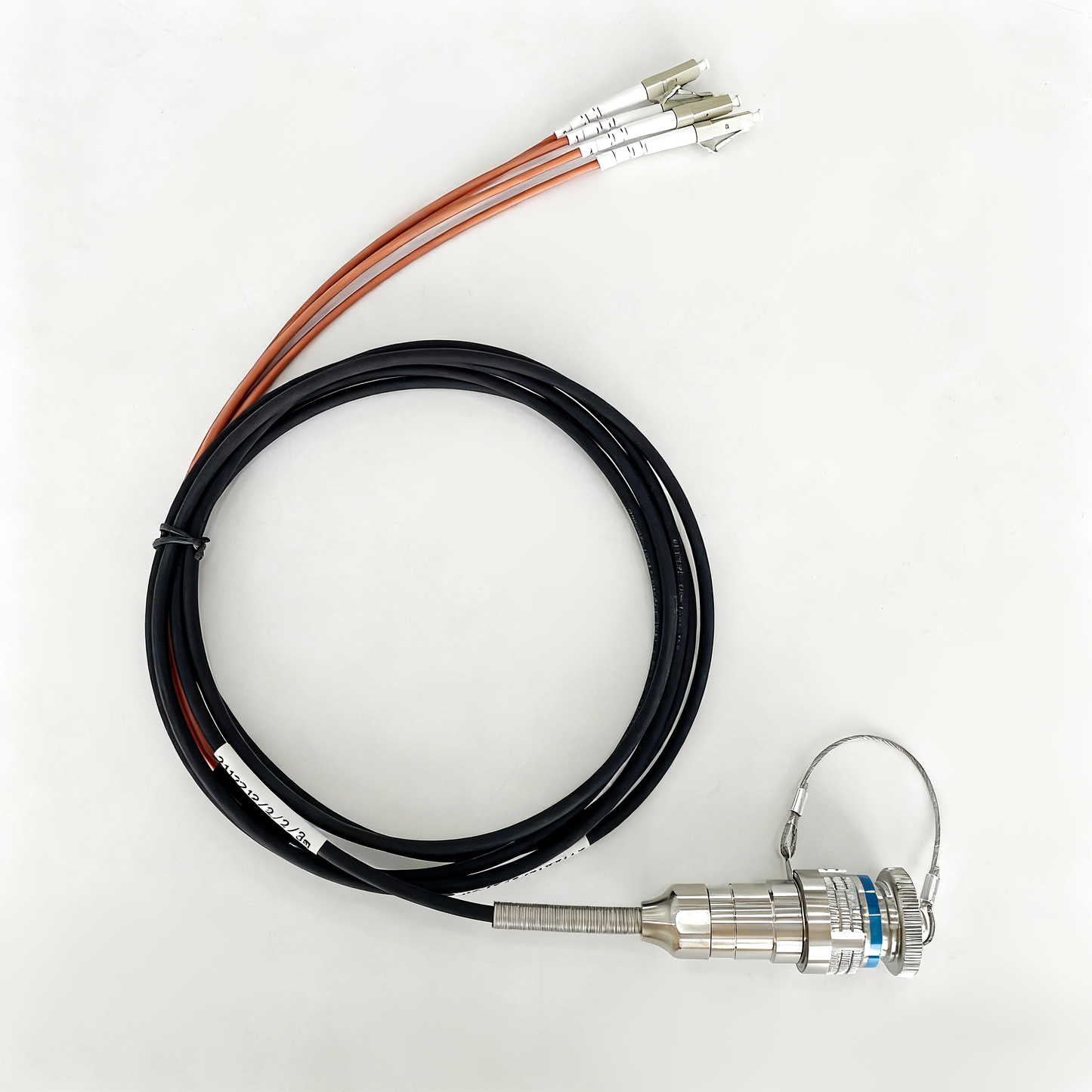 F-tone D38999 YMF 4Cores Single Mode Fiber Connector YMF04P Plug and YMF04S Socket Fiber Optic Cable Assembly
