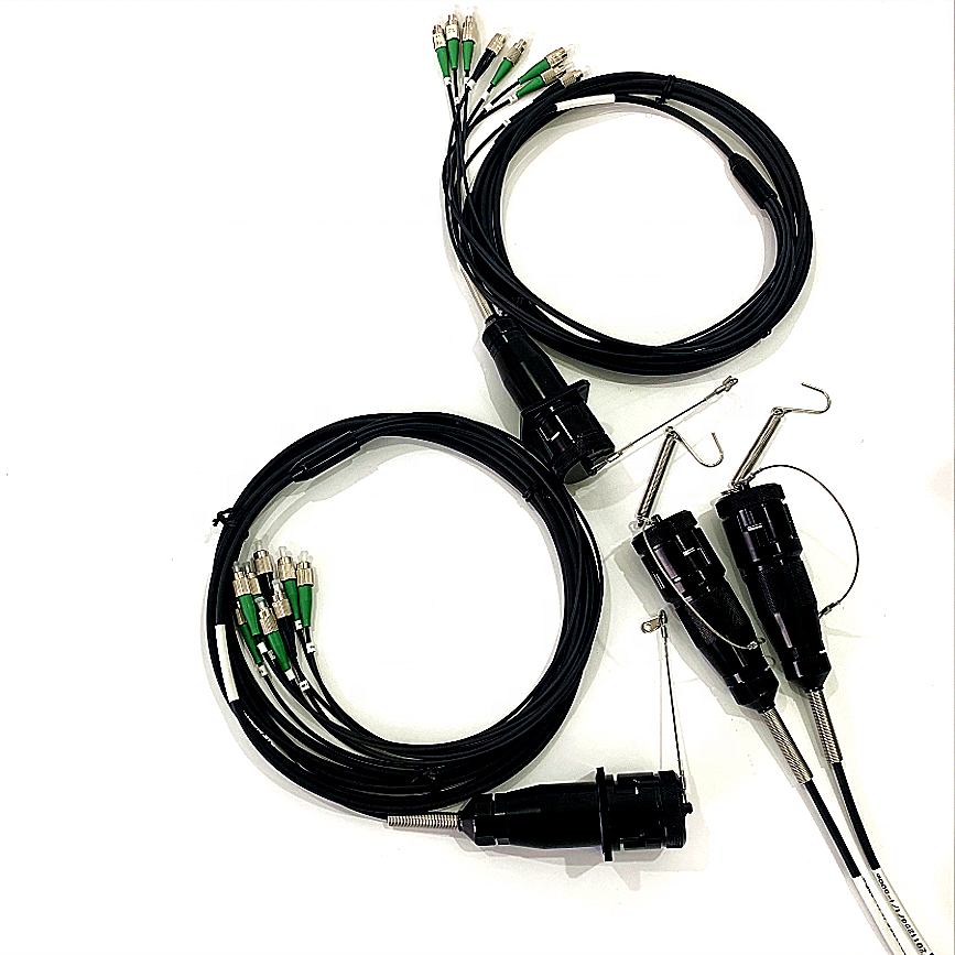 YZC08P YZC08S Plug and Socket Outdoor Field Waterproof Fiber Connector Assemblies for Harsh Environment Using
