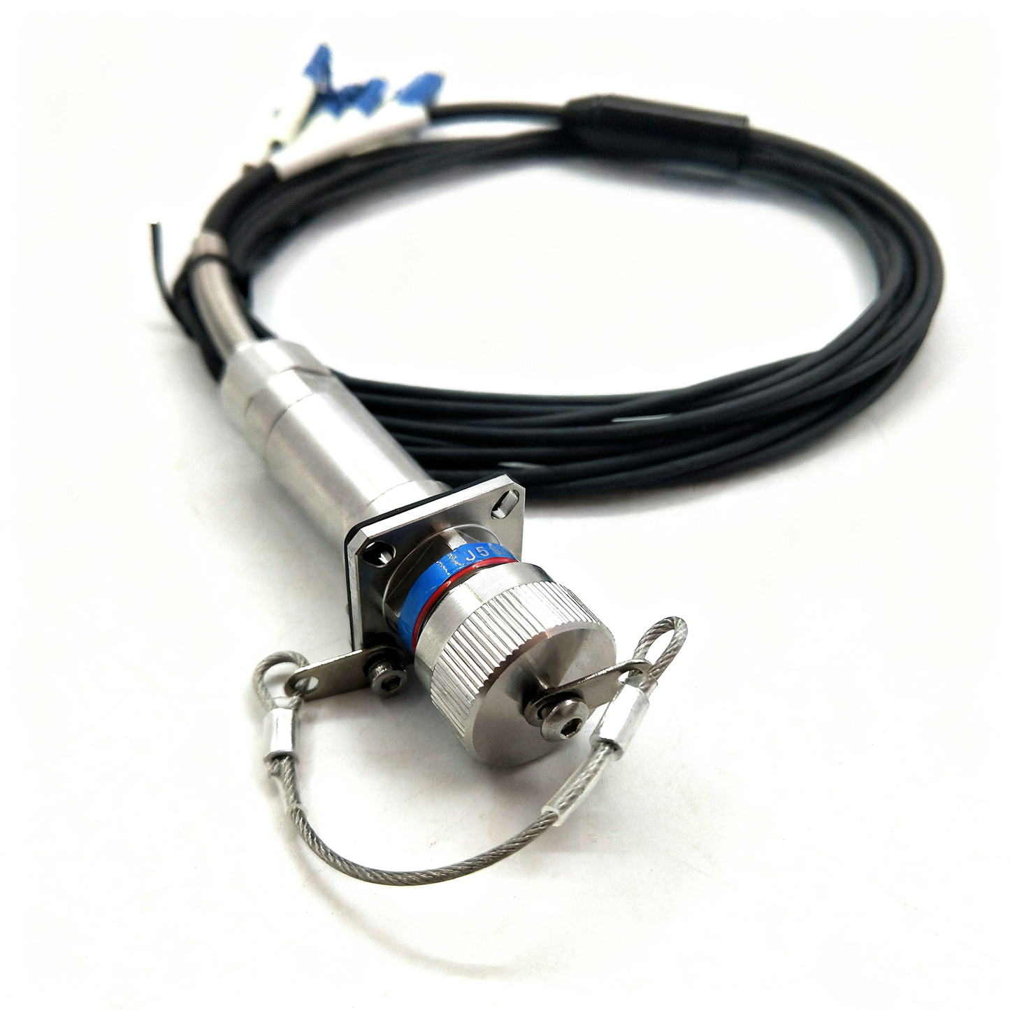 F-tone D38999 Series Standard Circular Connectors 6Cores Socket Fiber Optic Cable Assembly