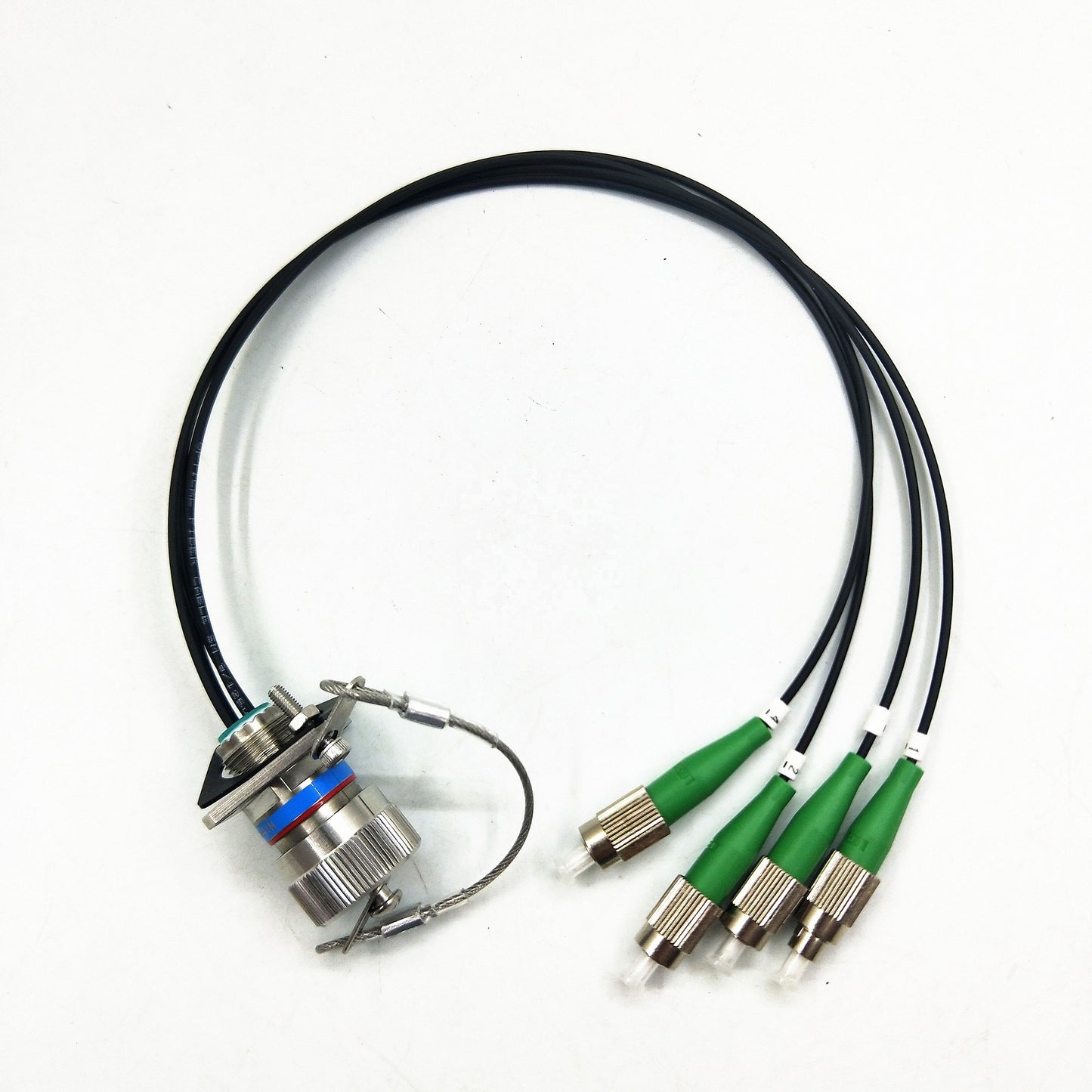 F-tone D38999 Series standard circular connectors 4Cores Plug underwater fiber optic cable Assembly