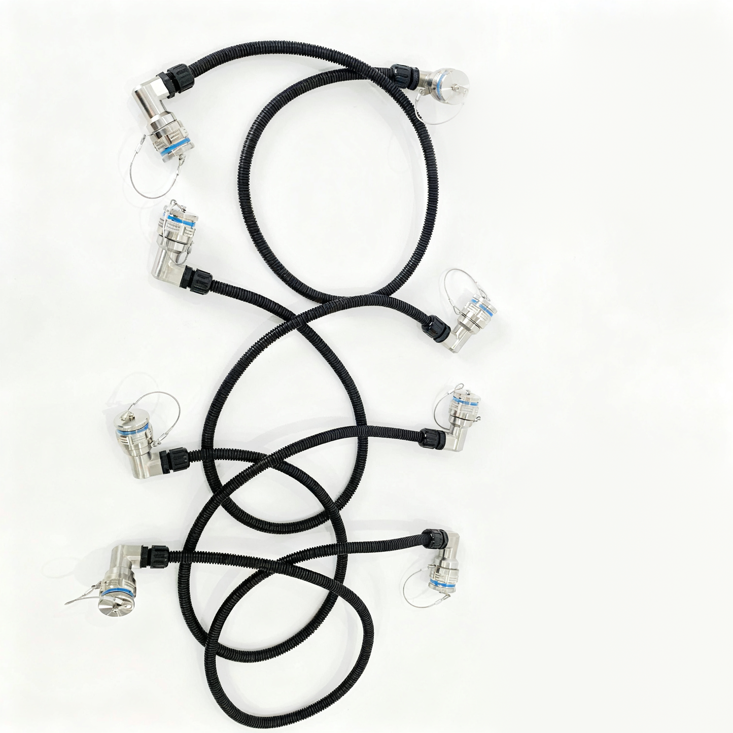 F-tone D38999 6Cores single mode fiber cable Bent ends Plug and Socket J599/26KE06B1N -J599/26KE06B1N fiber optic cable Assembly