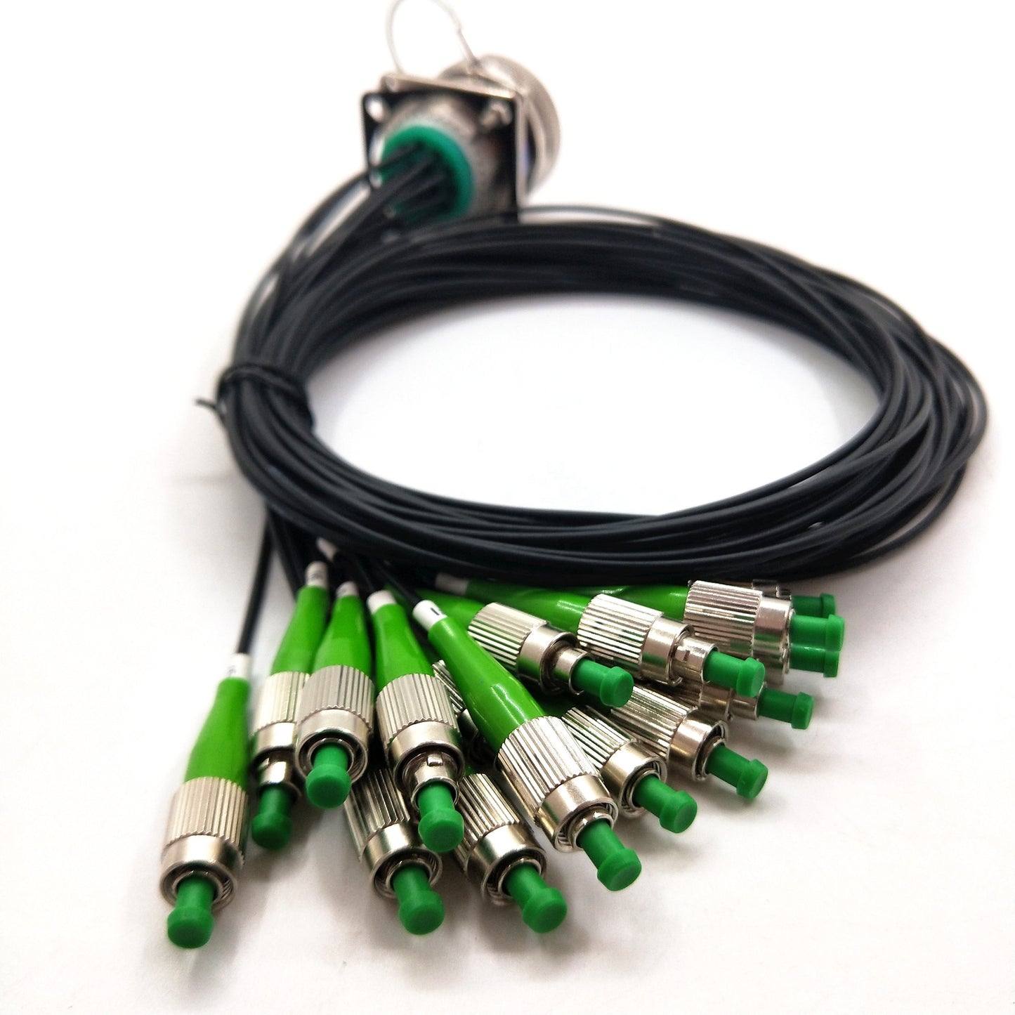 F-tone D38999 Arnic 801 16 Cores Socket with One End of 16 FC Fiber Contacts / Optical Cable Assemblies
