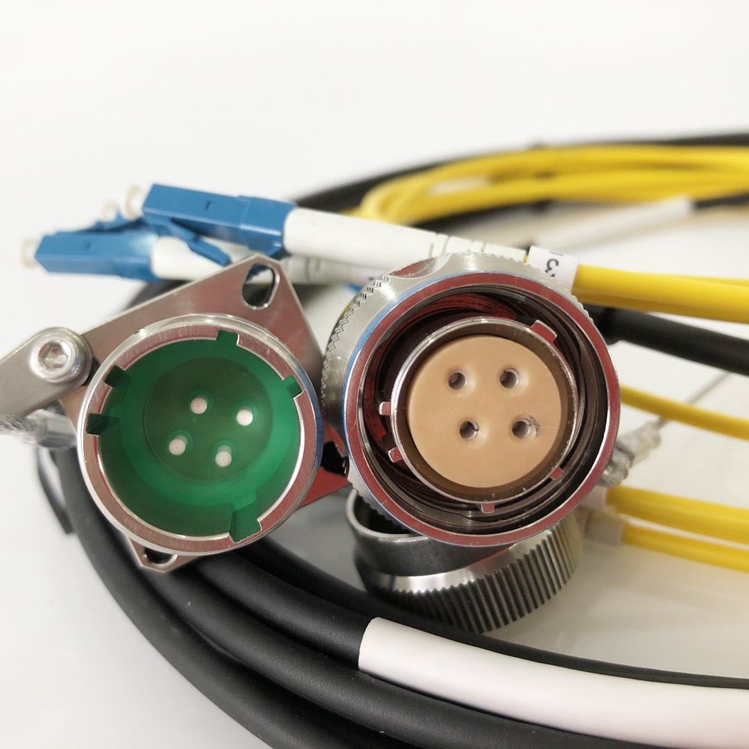 F-tone D38999/26KC04B1N GJB599 /20KC04A1N Series Standard Circular Underwater Connectors Plug Fiber Optic Cable Assembly