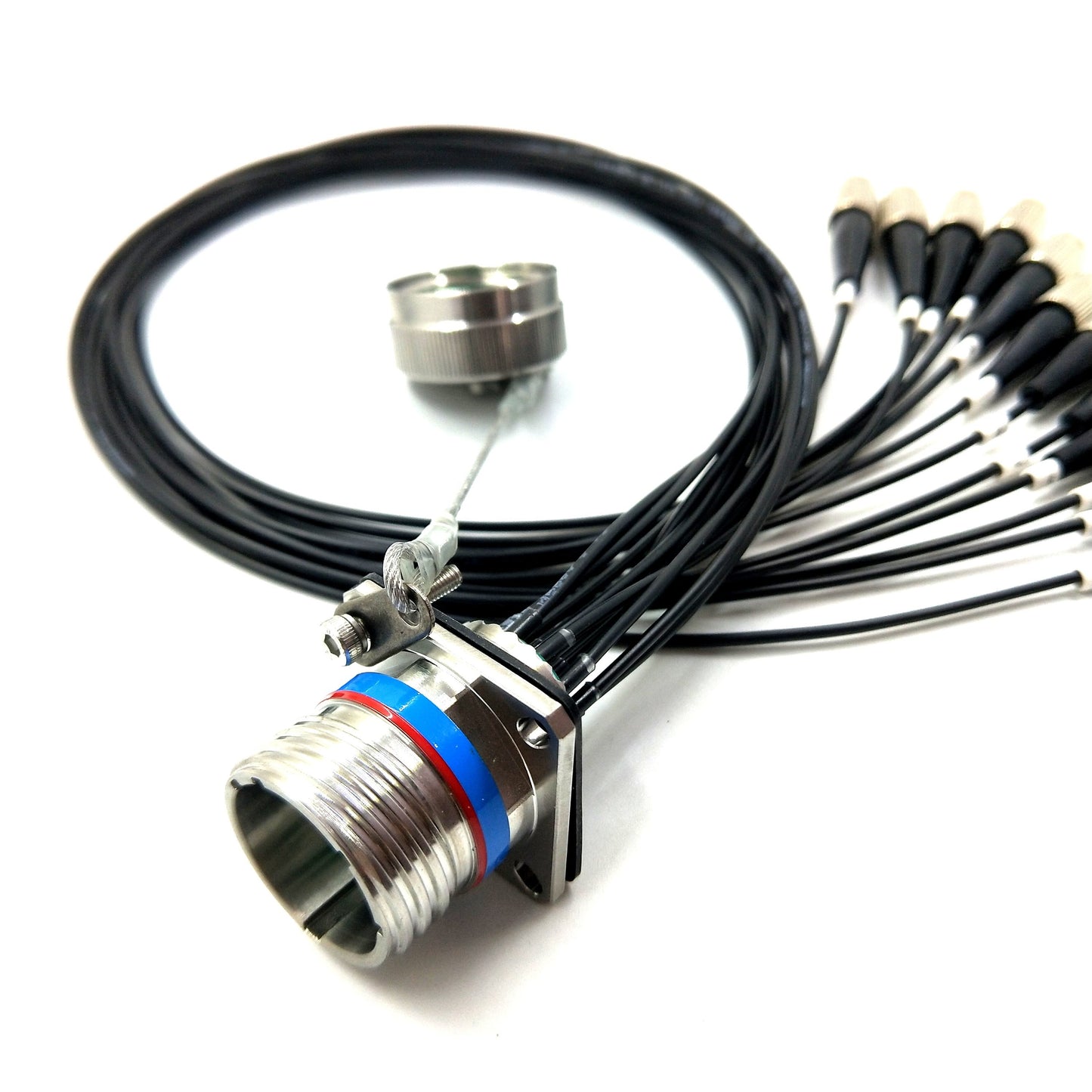 F-tone D38999 Series Fiber Optic Connectors 15# 12Cores Cable Assembly