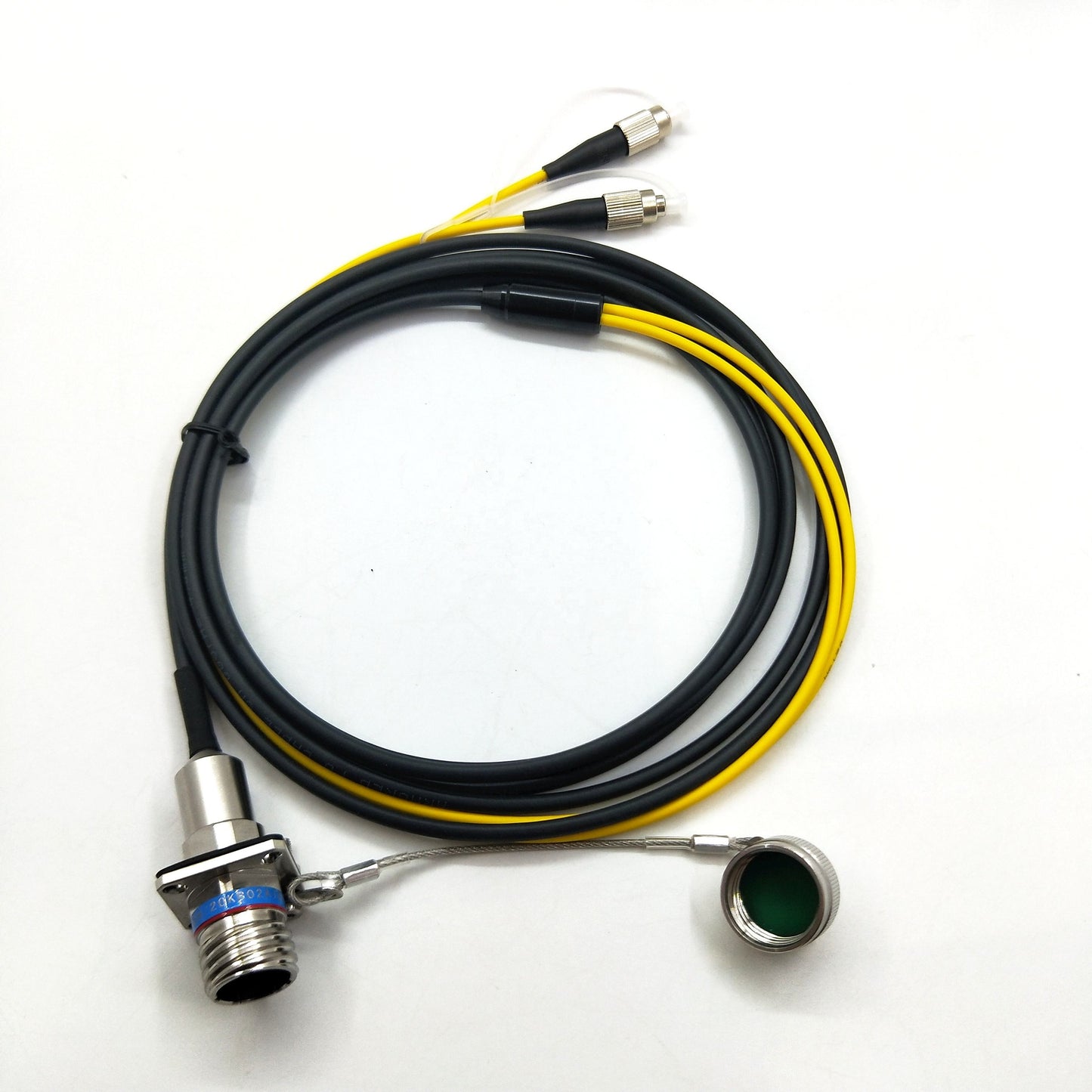 F-tone D38999 Series standard circular connectors 2Cores socket fiber optic cable Assembly