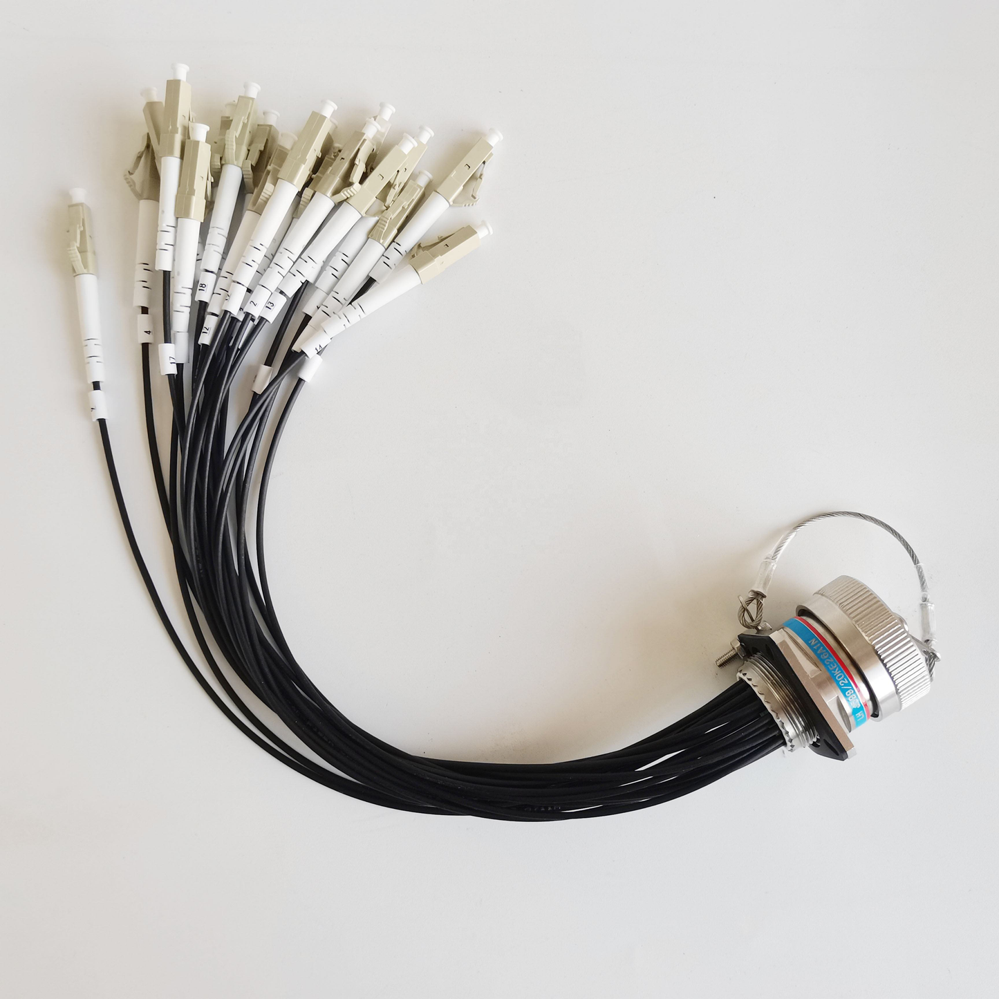 F-tone MIL-DTL-38999/26KE26B1N GJB599 /20KE26A1N Series Waterproof Connectors Plug Fiber Optic Cable Assembly