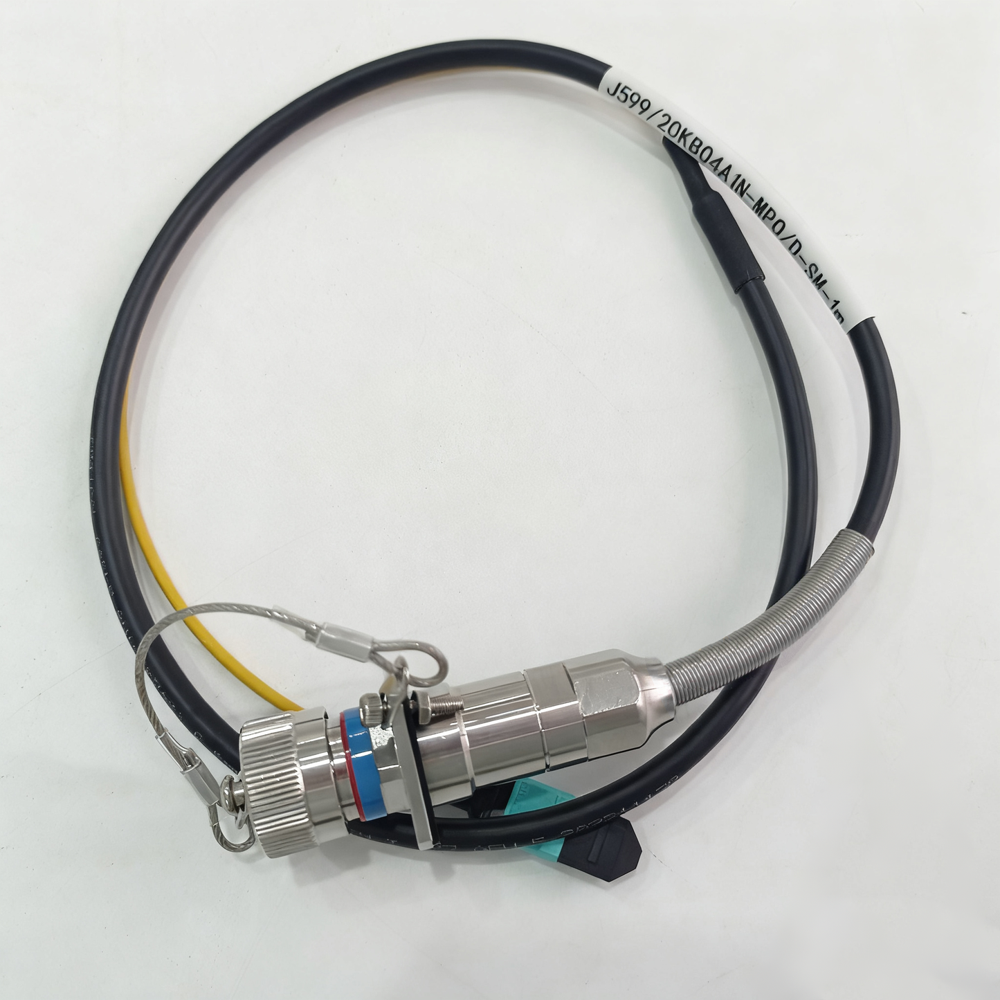 F-tone D38999 Series Standard CircularC 4Cores Plug and Socket J599/26KC04B1N Fiber Optic Cable Assembly