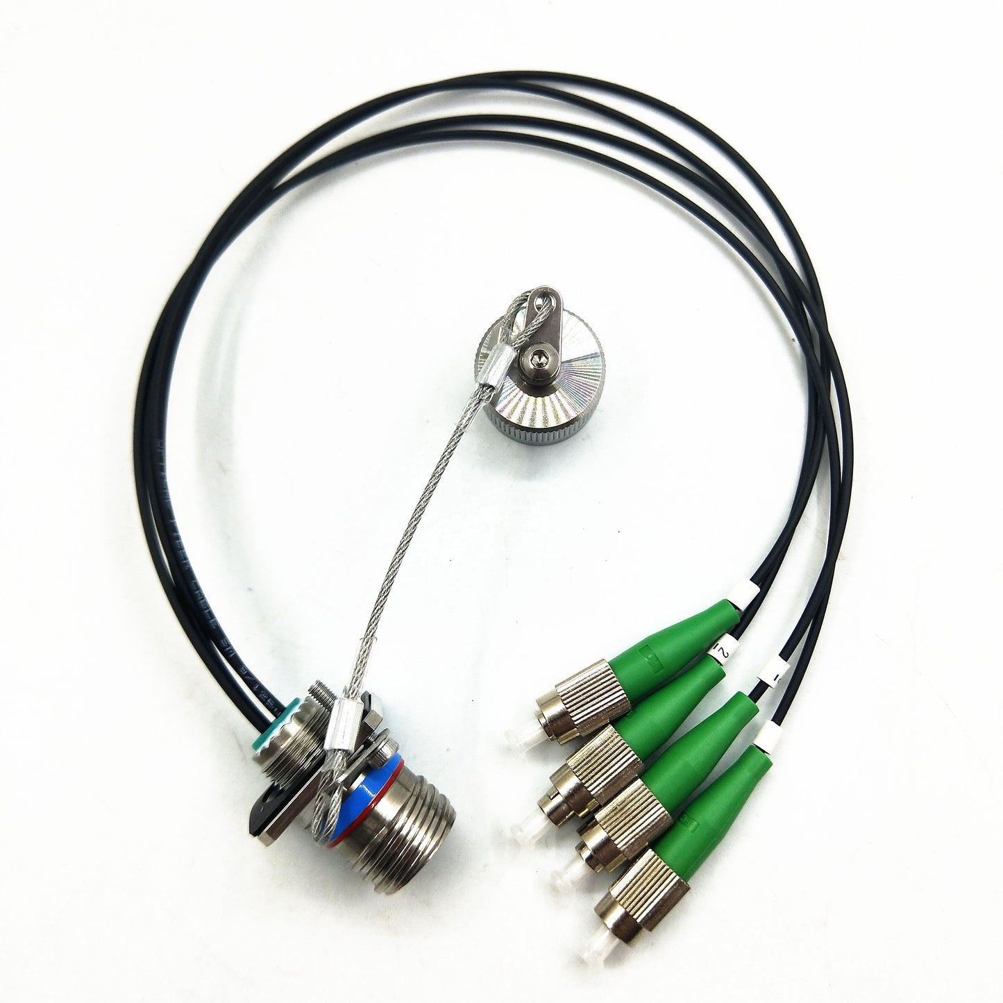 F-tone D38999 Series standard circular connectors 4Cores Plug underwater fiber optic cable Assembly