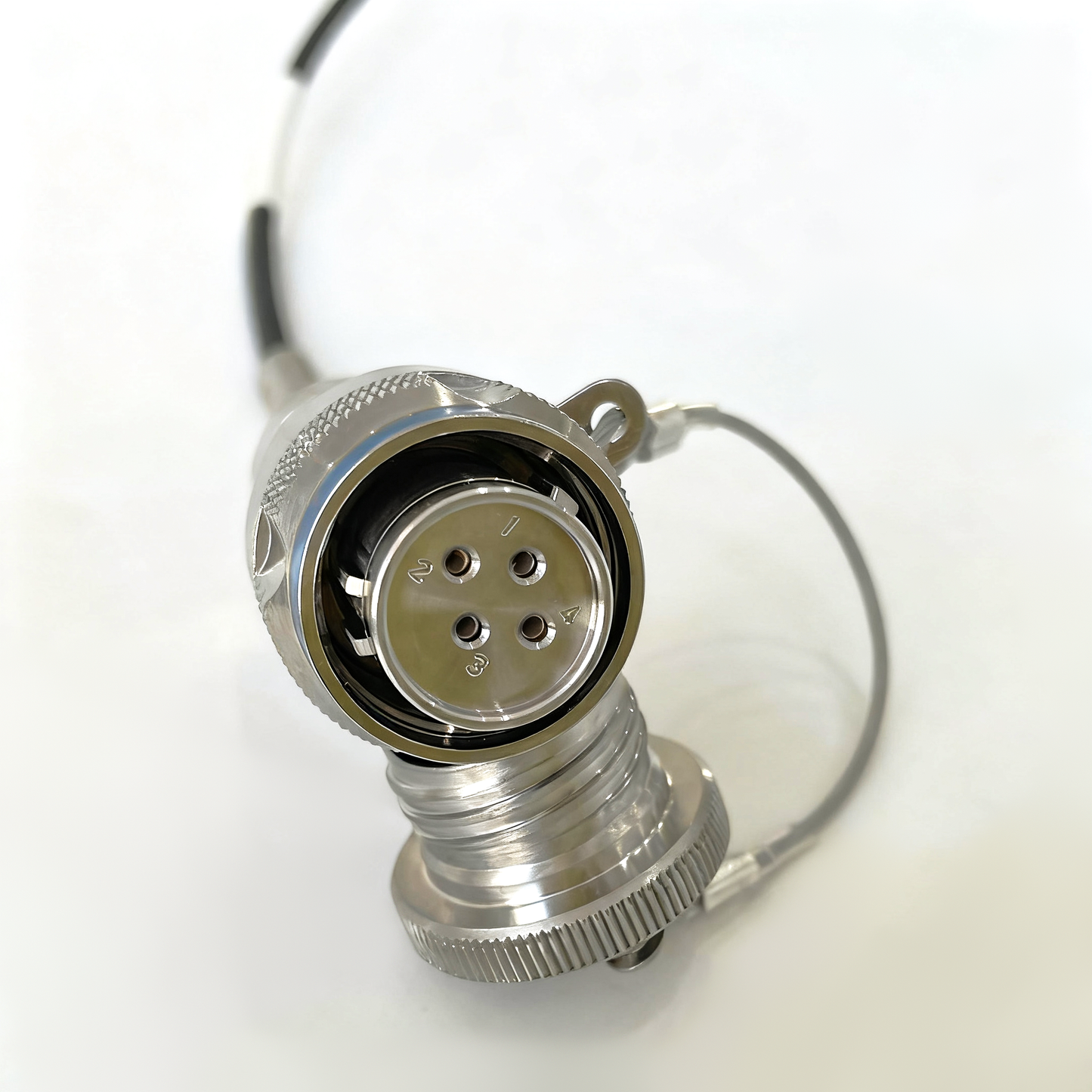 F-tone D38999 YMF 4Cores Single Mode Fiber Connector YMF04P Plug and YMF04S Socket Fiber Optic Cable Assembly