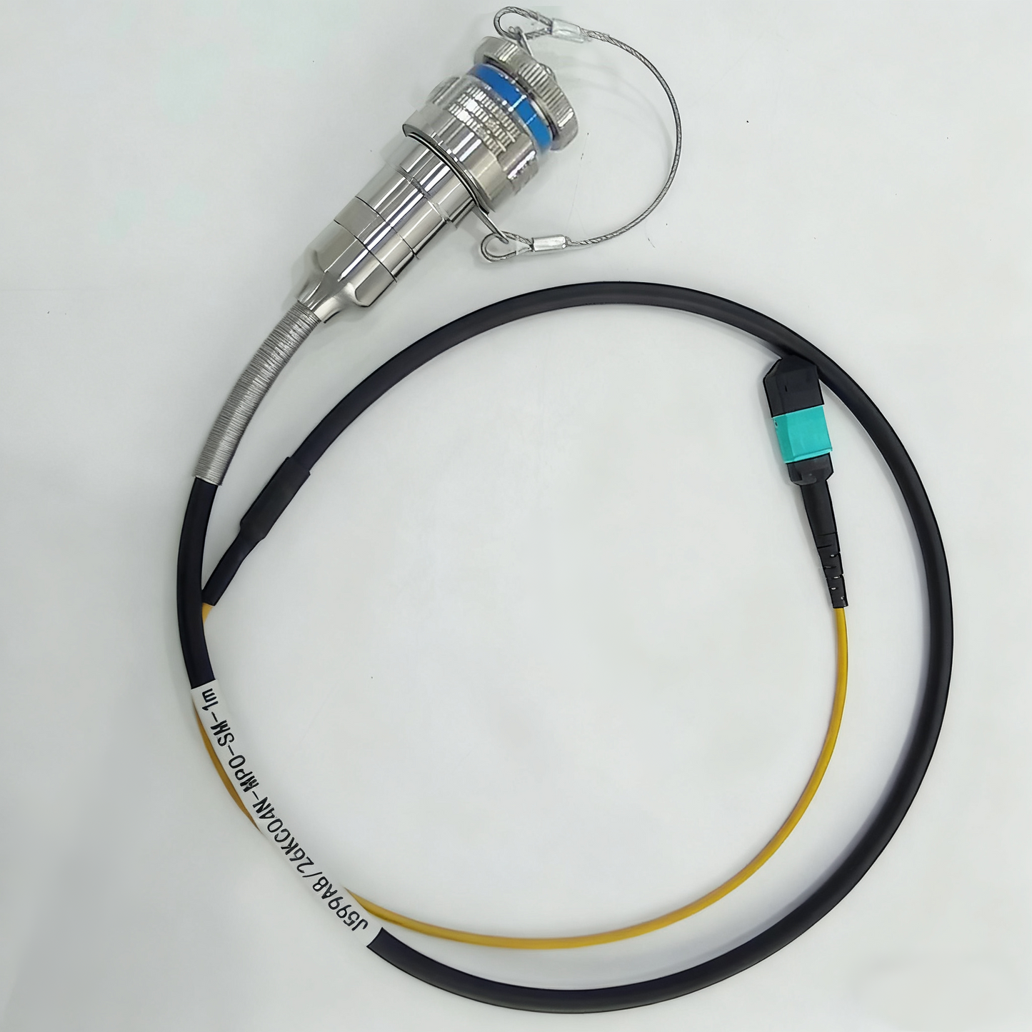 F-tone D38999 Series Standard Circular Connectors ARINC801 4Cores Plug and Socket J599A8/26KC04N Fiber Optic Cable Assembly