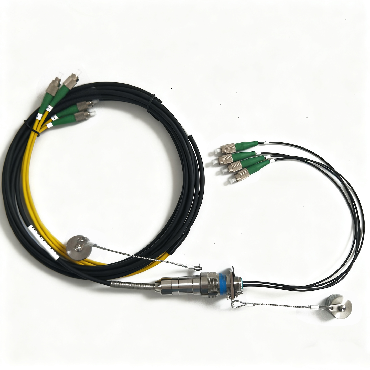 F-tone D38999 Series Standard Circular Connectors 4Cores Socket Fiber Optic Cable Assembly