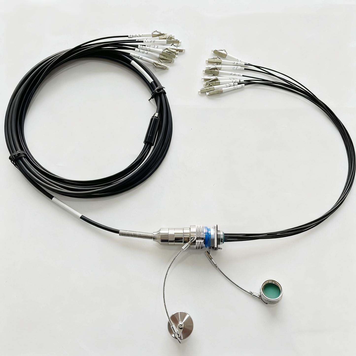 F-tone D38999 8Cores Plug and Socket J599/26KC08B1N 8LC Fiber Optic Cable Assembly