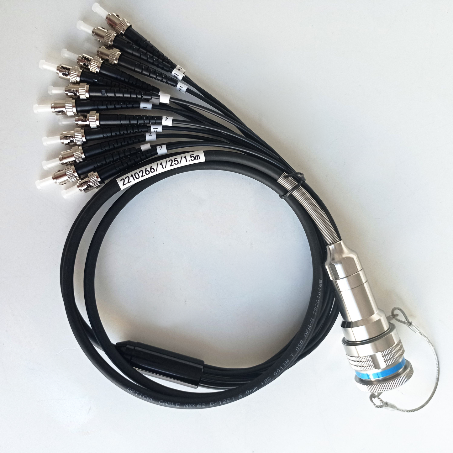 F-tone D38999/26KD12B1N GJB599 /20KD12A1N Series IP67 Waterproof Connectors Fiber Optic Cable Assembly