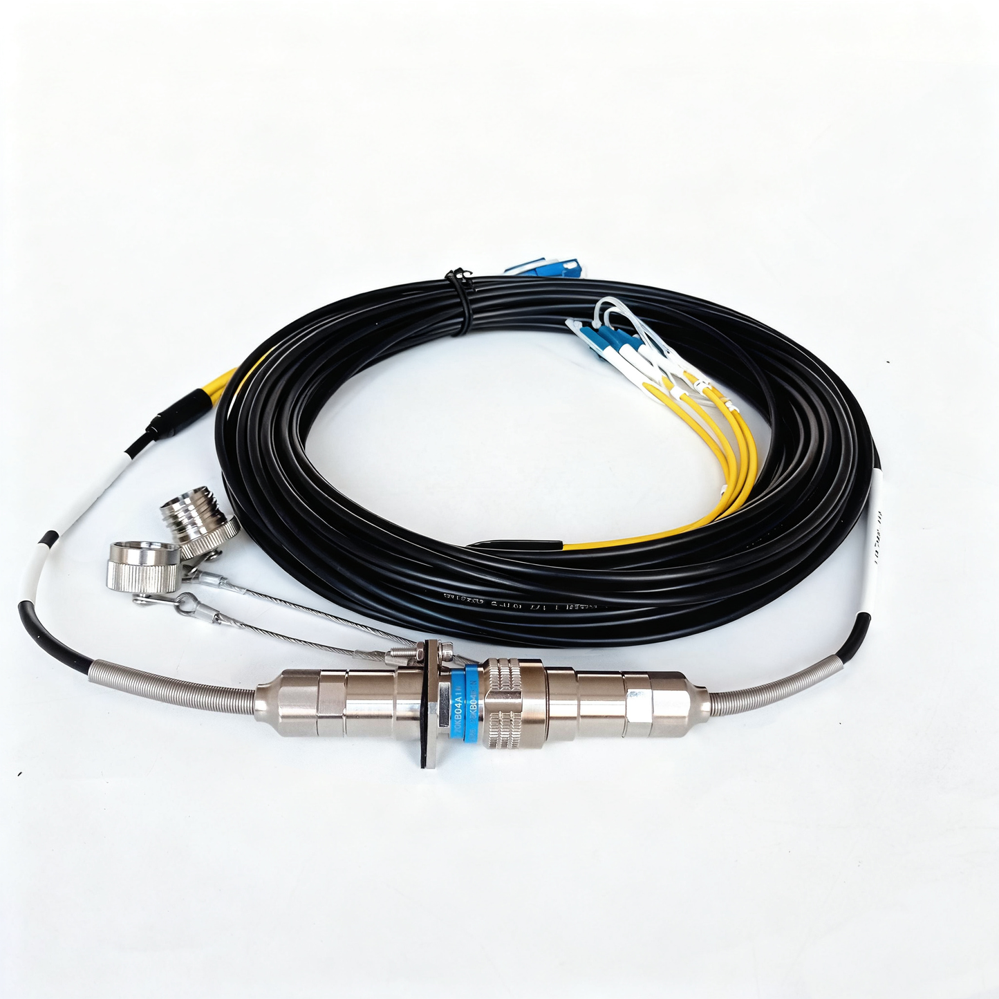 F-tone D38999 Series Standard Circular Connectors 4Cores Socket Fiber Optic Cable Assembly