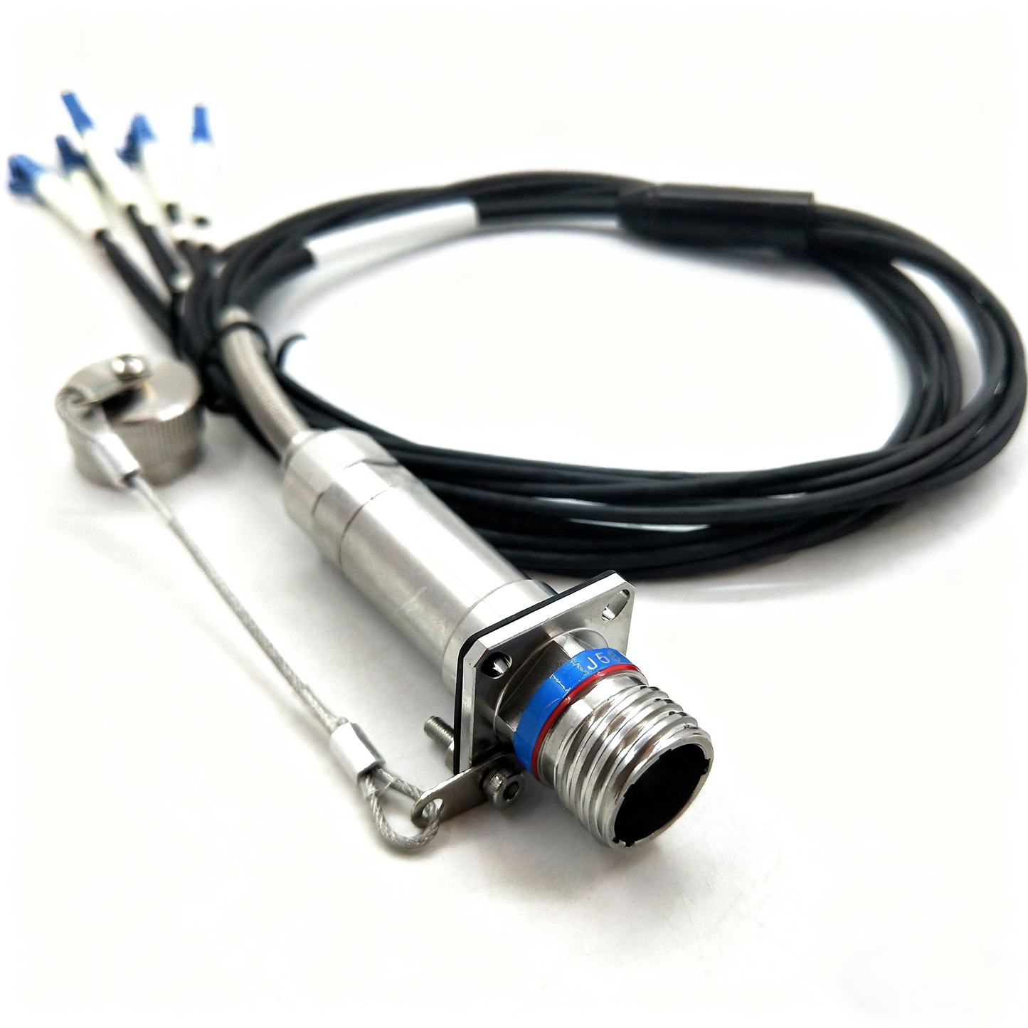 F-tone D38999 Series Standard Circular Connectors 6Cores Socket Fiber Optic Cable Assembly