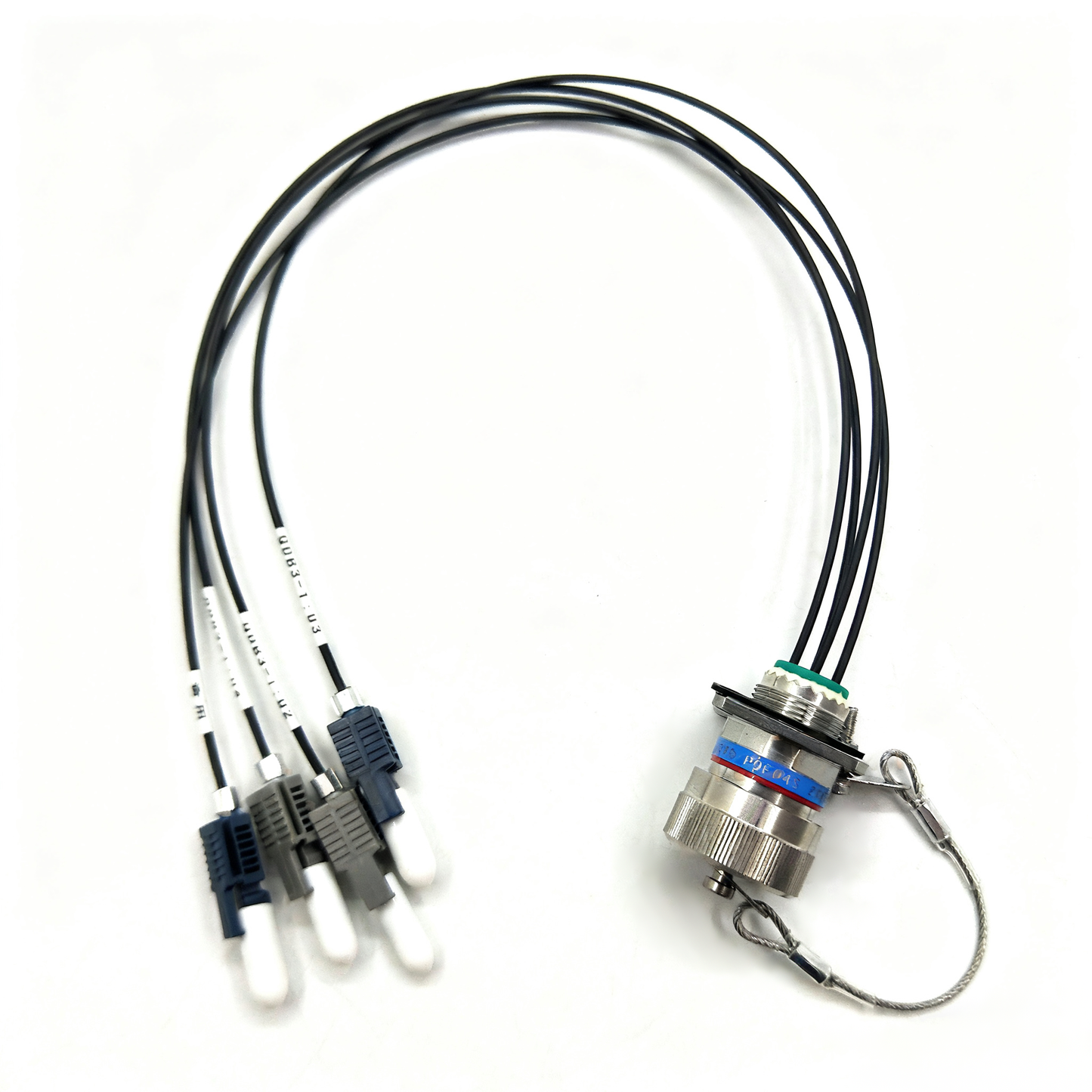 F-tone D38999 4Cores Plastic of fiber connectors Plug and Socket J599POF/04P -4*HFBR4501 fiber optic cable Assembly