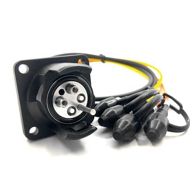 Outdoor Optical Fiber Connector Field Armored Cable YZB 4 Cores Socket Fiber Assemblies