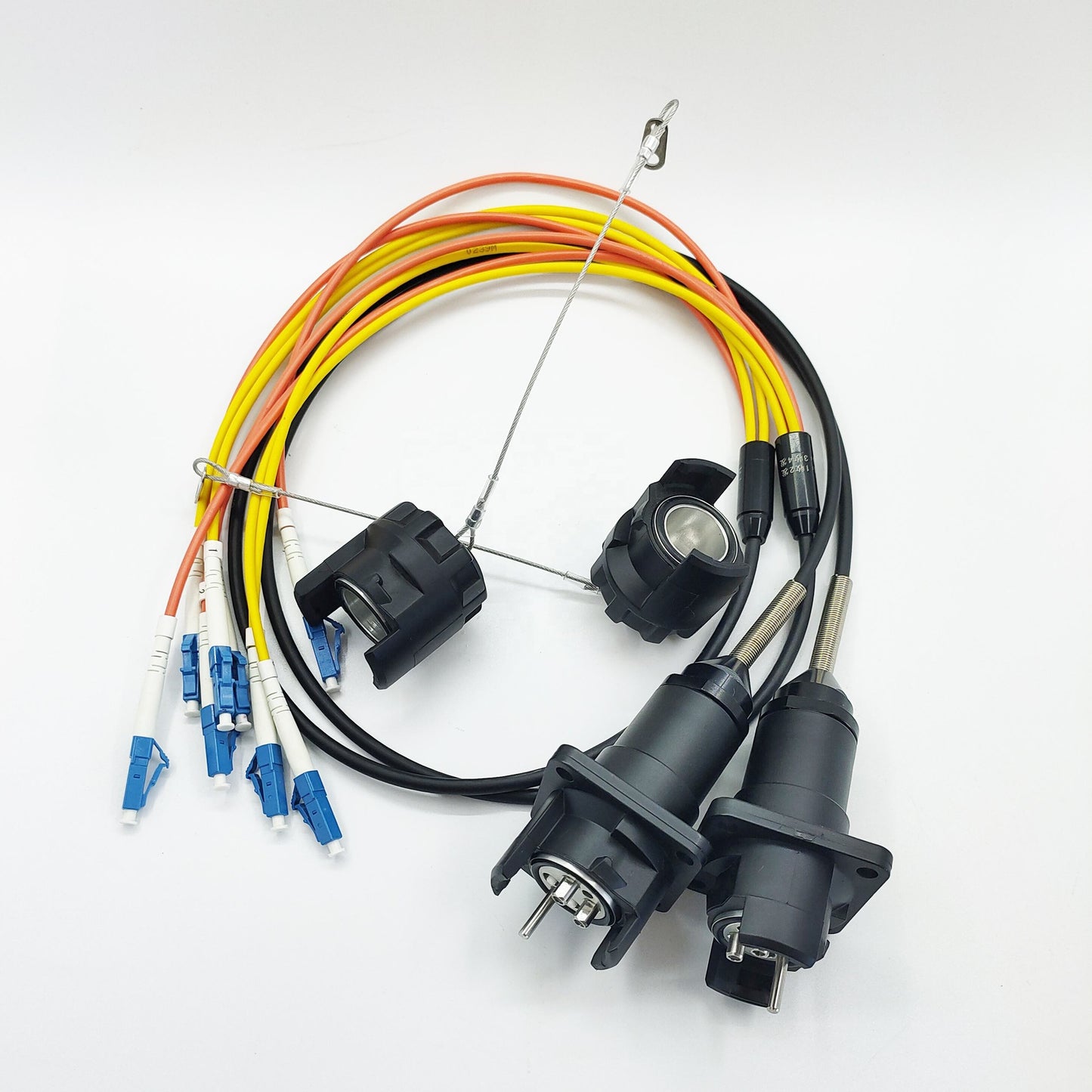 Field Fiber Cable Connector YZB04P YZB04S Outdoor Waterproof YZB 4 Cores Plug and Socket Connector