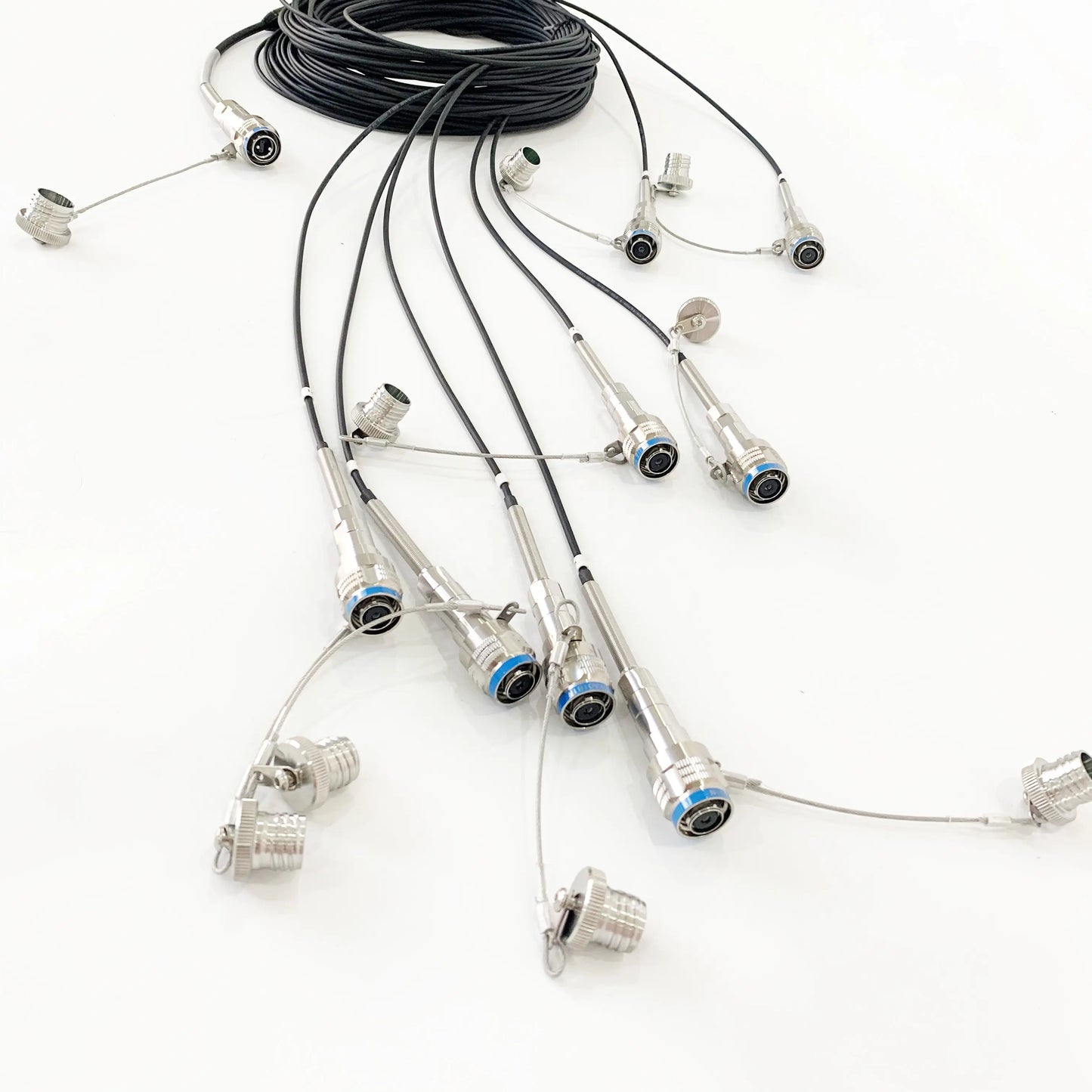 F-tone D38999 MT Series GYM18 Fiber Optic 13# 1MT 12cores Plug and SOCKET Connectors Cable Assembly