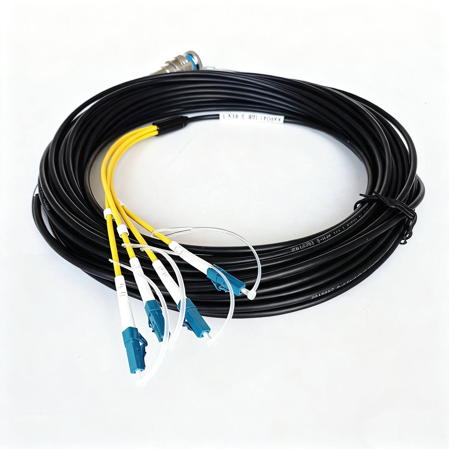 F-tone D38999 Series Standard Circular Connectors 4Cores Socket Fiber Optic Cable Assembly