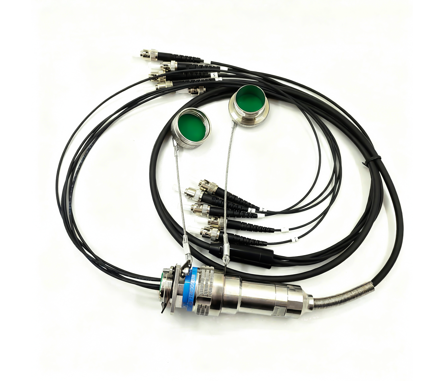 F-tone D38999 5Cores single mode fiber cable Plug and Socket J599/26KC05B1N -5ST fiber optic cable Assembly