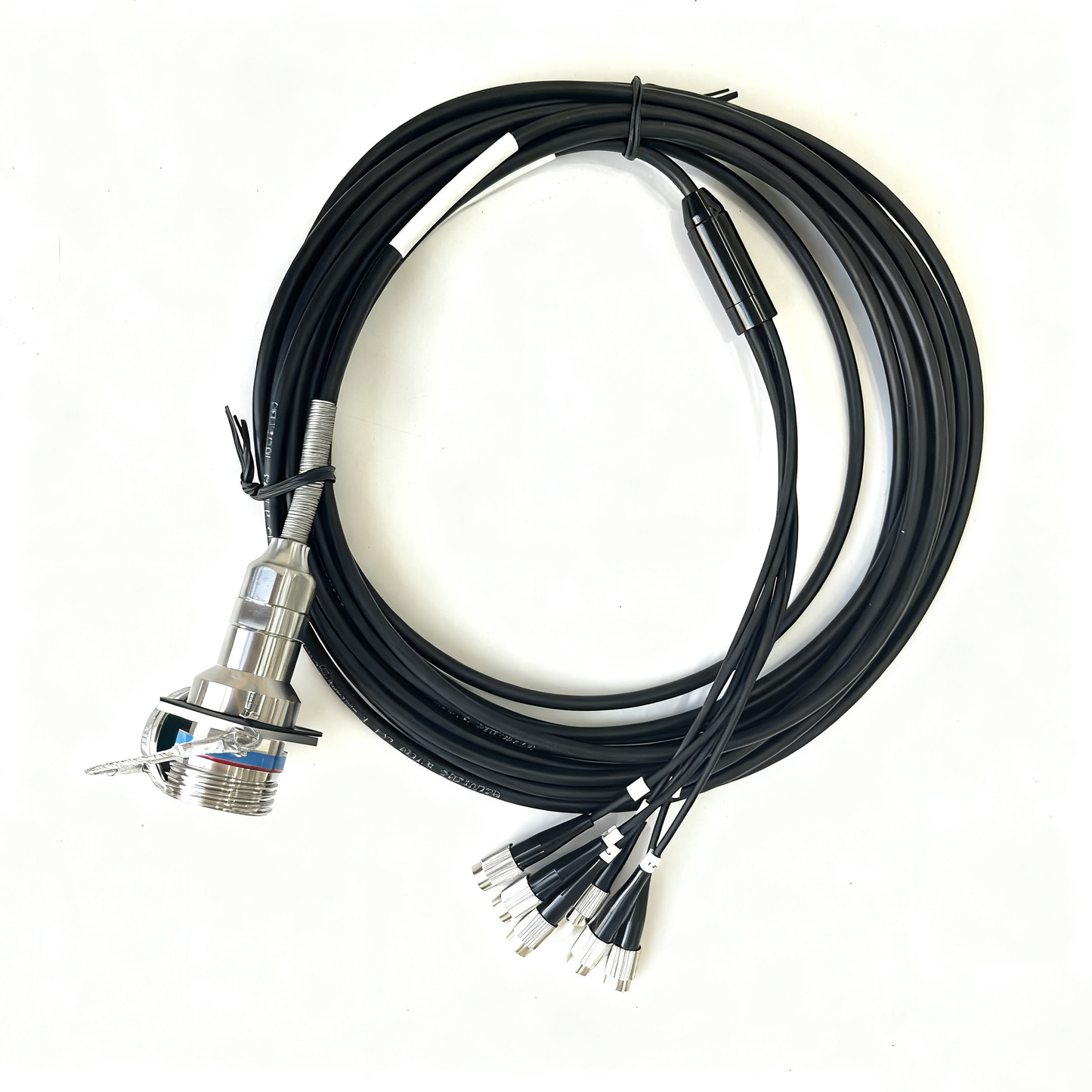 F-tone D38999 6Cores Single Mode Fiber Cable Plug and Socket J599/20KE06A1N -6FC Fiber Optic Cable Assembly