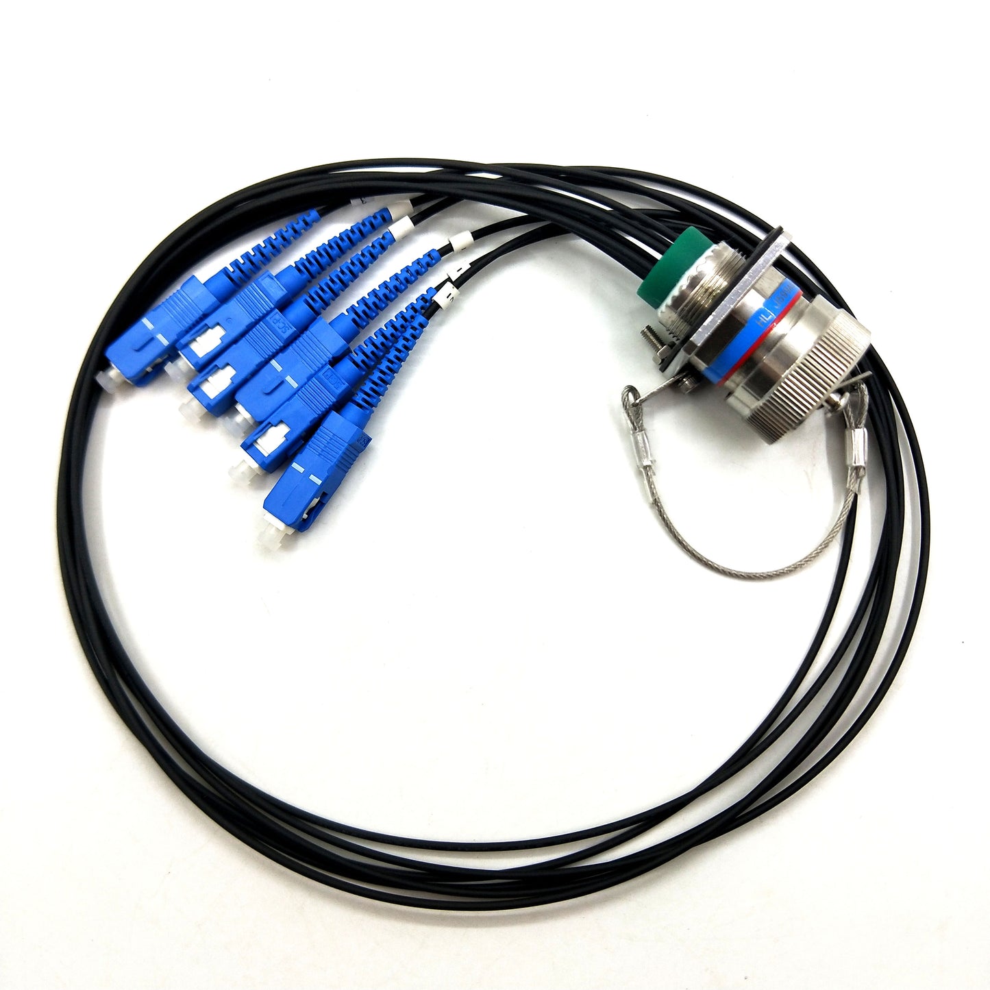 F-tone ARINC 801 D38999 Series Fiber Optic 15# 6Cores Receptacle Connectors optical cable Assembly
