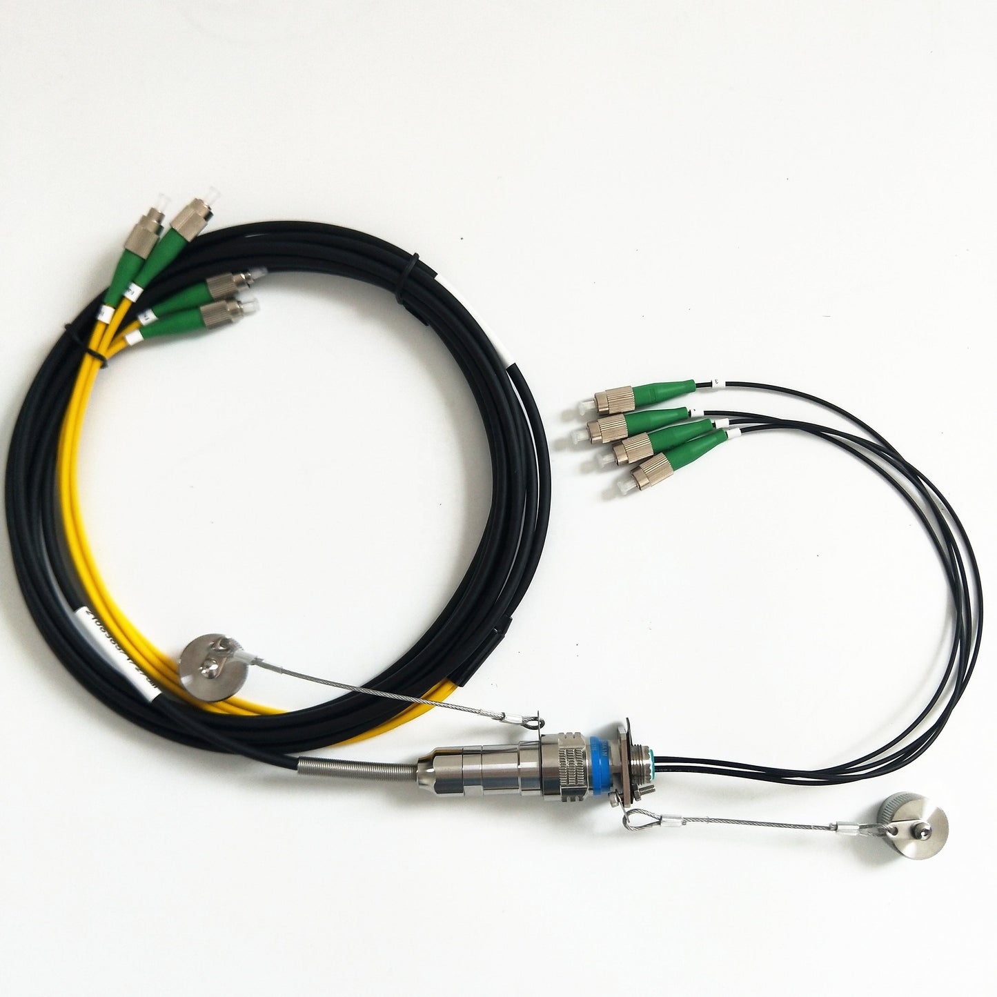F-tone D38999 Series standard circular connectors 4Cores Plug underwater fiber optic cable Assembly