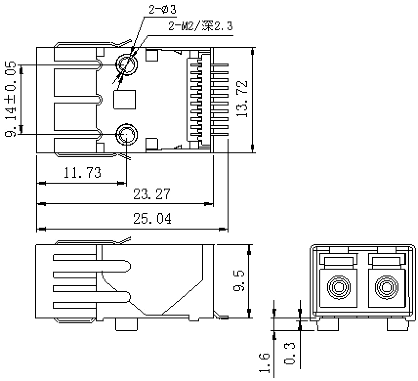 Fibre optique 650 nm compatible AVAGO AFBR-2529Z Dispositif émetteur-récepteur photoélectrique haute performance DC-50 MBd