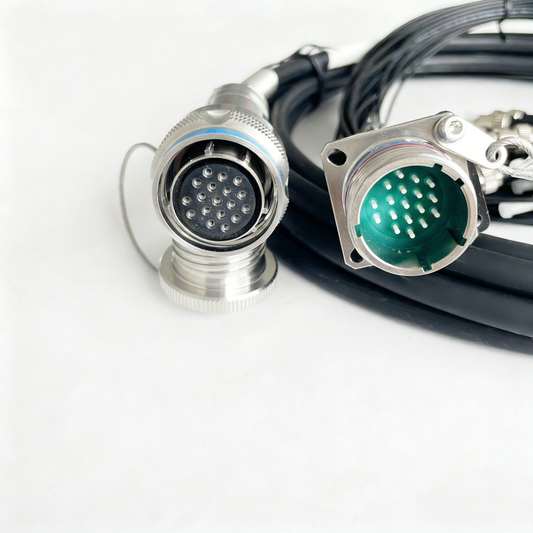 F-tone D38999 18Cores Single Mode Fiber Cable Plug and Socket J599/26KD18B1N -J599/26KD18B1N Fiber Optic Cable Assembly
