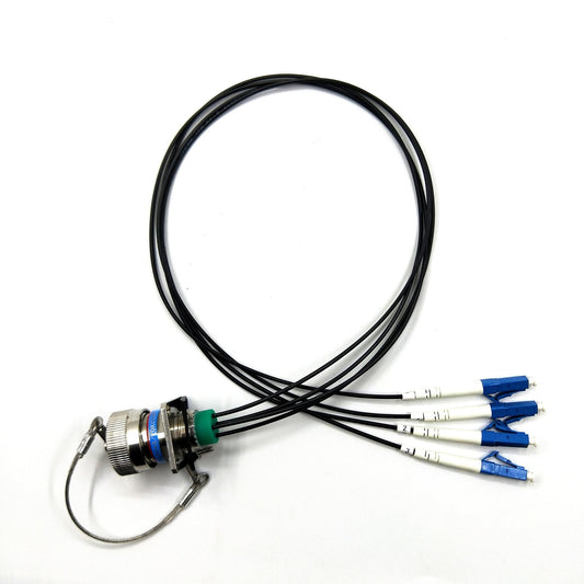 ARINC 801 MIL-DTL-38999 Series Fiber Optic 13# 4Cores Receptacle Connectors Tactical Cable Assembly