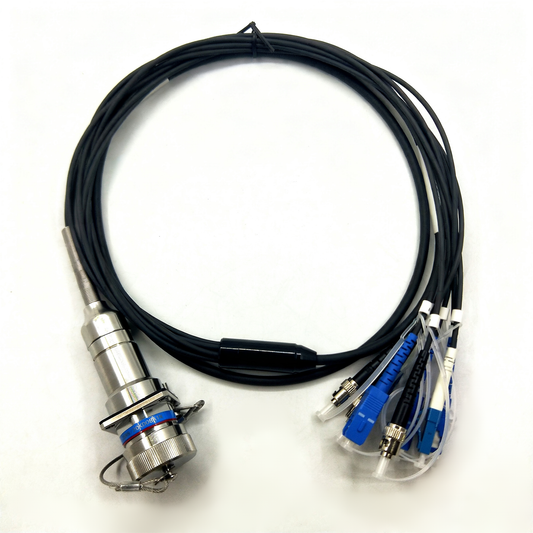 F-tone D38999 Series Standard Circular Connectors 15# 8Cores Socket Fiber Optic Cable Assembly