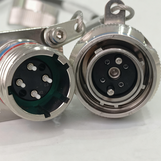 F-tone D38999 Series Standard Circular Connectors ARINC801 4Cores Plug and Socket J599A8/26KC04N Fiber Optic Cable Assembly