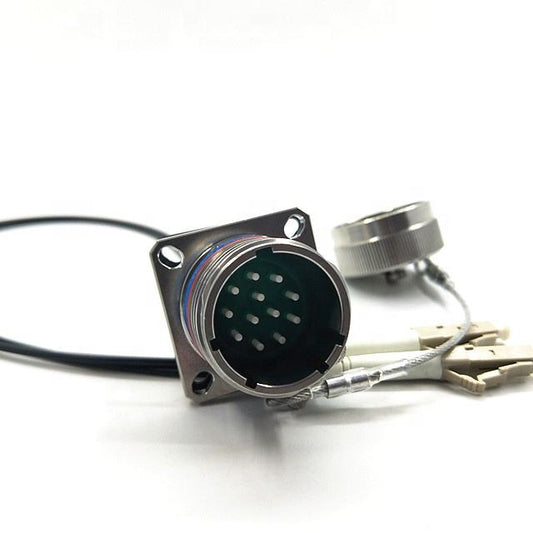 F-tone D38999 Series Standard Circular Connectors 12Cores Socket Fiber Optic Cable Assembly