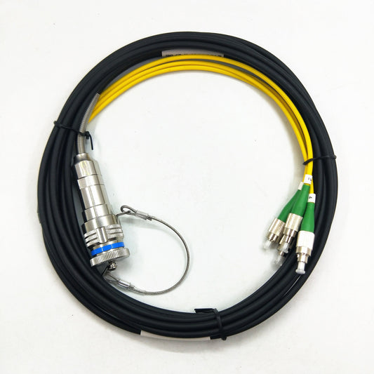 F-tone D38999 Series Standard Circular Connectors 4Cores Plug Fiber Optic Cable Assembly