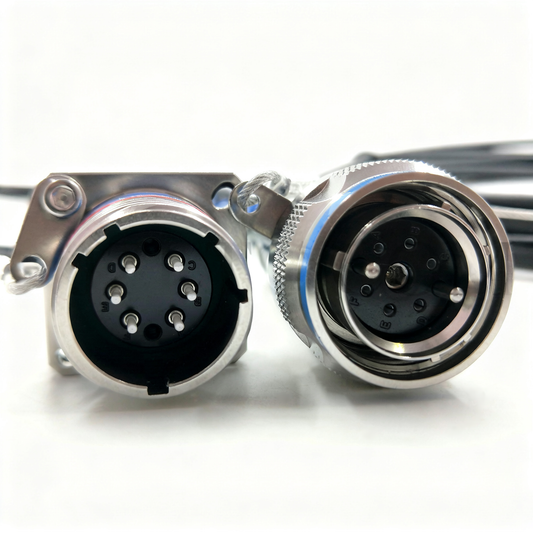 F-tone ARINC 801 D38999 Series Fiber Optic 15# 6Cores Receptacle Connectors optical cable Assembly