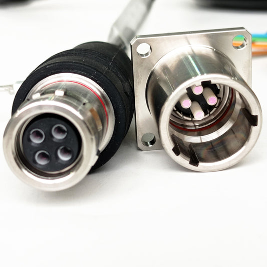 QEB Series Expanded Beam Fiber Medical Connector 4cores Expanded Beam Fiber Connectors for Medical Equipment Field